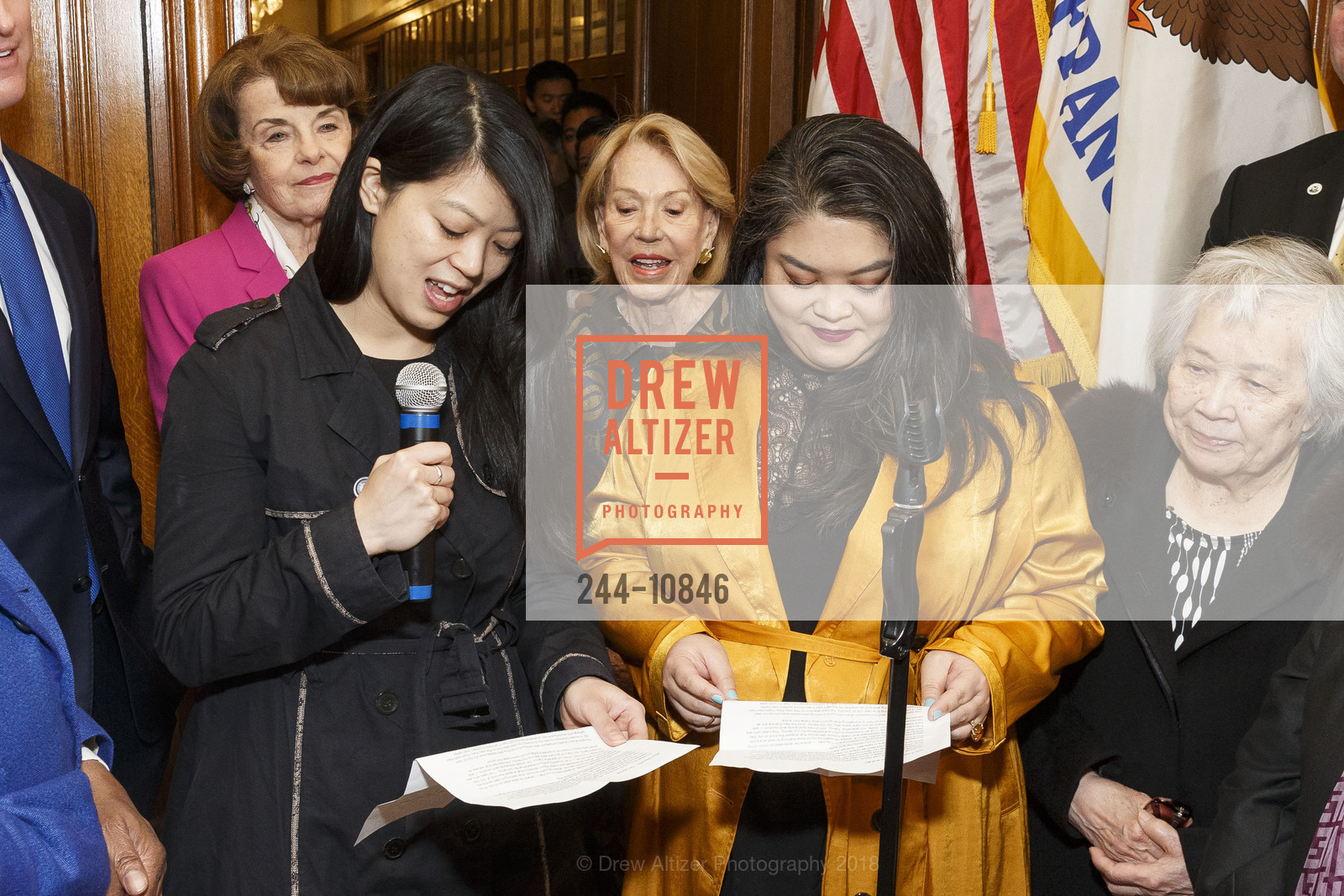 Brianna Lee, Tania Lee, Mayor Ed Lee Official Photo Unveiling, San Francisco City Hall. 1 Dr. Carlton B. Goodlett Place, May 5th, 2018, Photo #244-10846 Brianna Lee, Tania Lee, Photo #244-10846