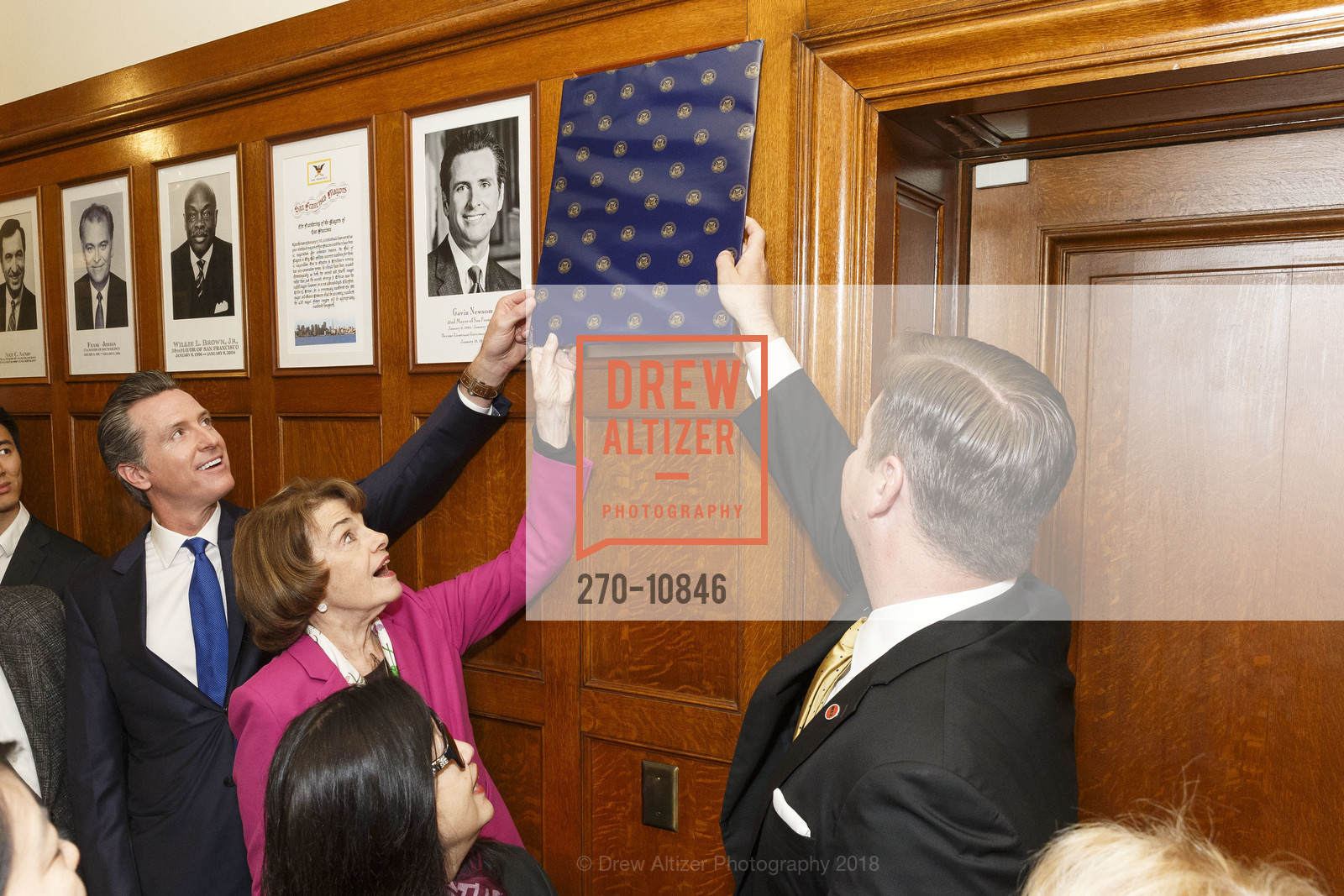 Gavin Newsom, Dianne Feinstein, Mark Farrell, Photo #270-10846