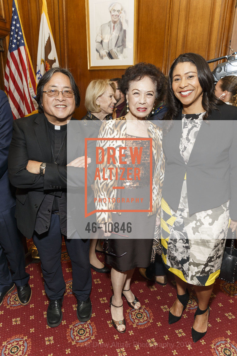 Norman Fong, Mae Woo, London Breed, Mayor Ed Lee Official Photo Unveiling, San Francisco City Hall. 1 Dr. Carlton B. Goodlett Place, May 5th, 2018, Photo #46-10846 Norman Fong, Mae Woo, London Breed, Photo #46-10846