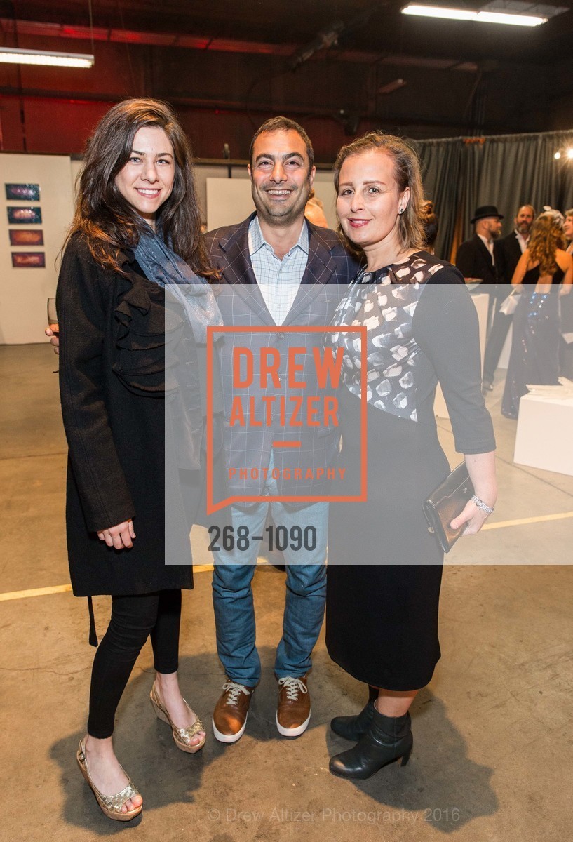 Jen Lang, Nikos Kazantzakis, Anat Sapan, The Crucible's Fire & Light Soirée and Art Auction, The Crucible. 1260 7th St, April 9th, 2016, Photo #268-1090 Jen Lang, Nikos Kazantzakis, Anat Sapan, Photo #268-1090