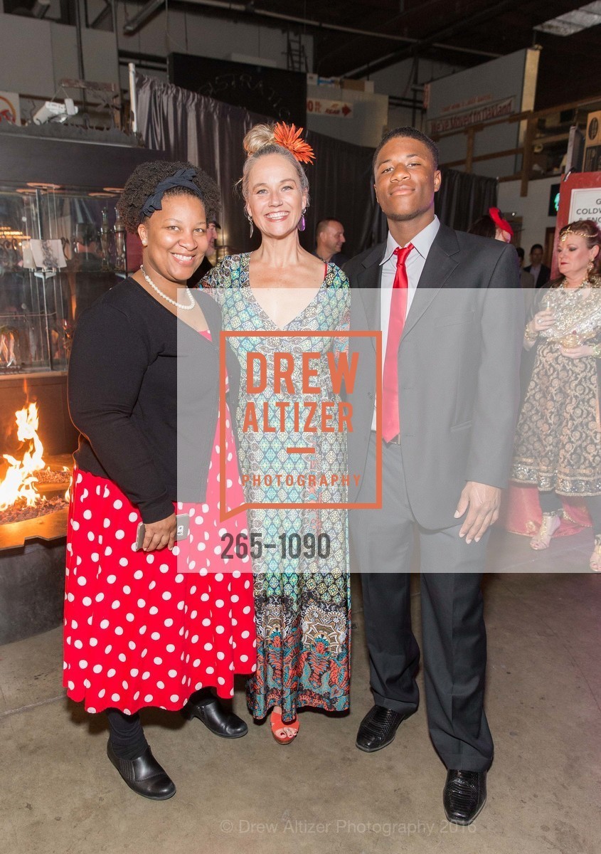 Virginia Oxley, Sterling James, Maliq Nathaniel, The Crucible's Fire & Light Soirée and Art Auction, The Crucible. 1260 7th St, April 9th, 2016, Photo #265-1090 Virginia Oxley, Sterling James, Maliq Nathaniel, Photo #265-1090