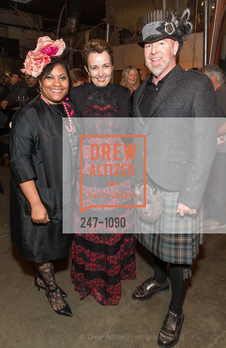 Mecca Billings Nelson, Suzette Clarke, Christopher Bently, The Crucible's Fire & Light Soirée and Art Auction, The Crucible. 1260 7th St, April 9th, 2016, Photo #247-1090 Mecca Billings Nelson, Suzette Clarke, Christopher Bently, Photo #247-1090
