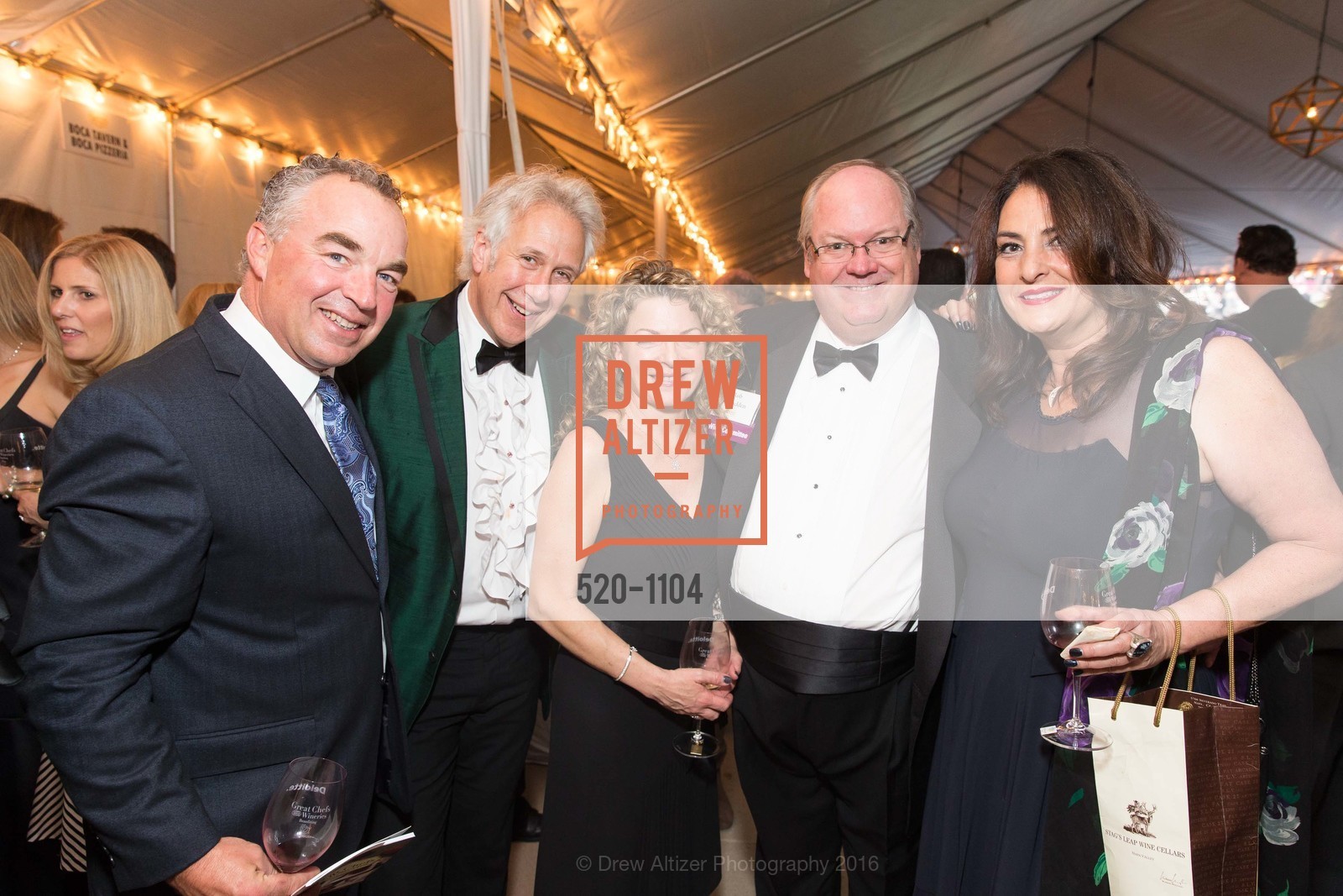 Aness Pogni, Bud E Love, Tatiana Chase, Bob McFadden, Great Chefs and Wineries Benefits Gala, Peacock Gap Country Club in San Rafael. 333 Biscayne Dr, San Rafael, CA 94901, April 16th, 2016, Photo #520-1104 Aness Pogni, Bud E Love, Tatiana Chase, Bob McFadden, Photo #520-1104