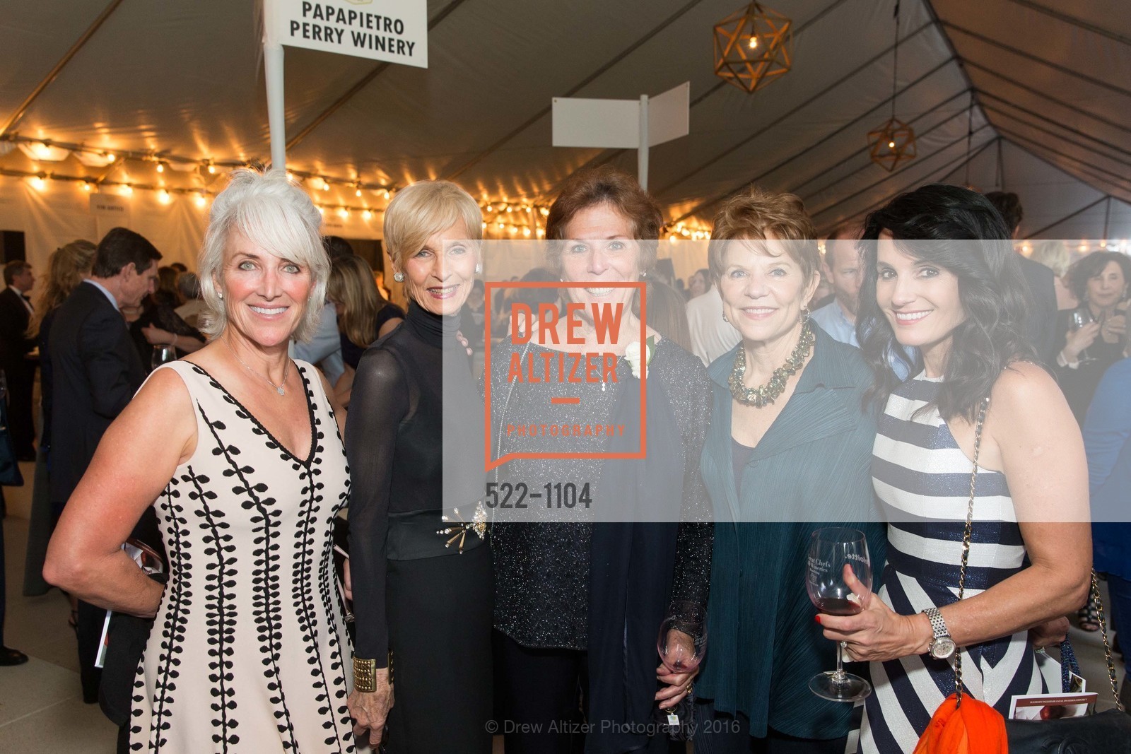 Margaret Peterson, Ginger Sulpizio, Ladawn Reichling, Martha England, Angela Danielson, Great Chefs and Wineries Benefits Gala, Peacock Gap Country Club in San Rafael. 333 Biscayne Dr, San Rafael, CA 94901, April 16th, 2016, Photo #522-1104 Margaret Peterson, Ginger Sulpizio, Ladawn Reichling, Martha England, Angela Danielson, Photo #522-1104