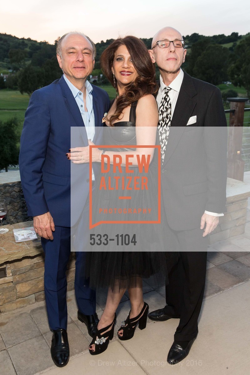 Abbas Khoshnevissan, Miriam Khoshnevissan, Paul Hartman, Great Chefs and Wineries Benefits Gala, Peacock Gap Country Club in San Rafael. 333 Biscayne Dr, San Rafael, CA 94901, April 16th, 2016, Photo #533-1104 Abbas Khoshnevissan, Miriam Khoshnevissan, Paul Hartman, Photo #533-1104