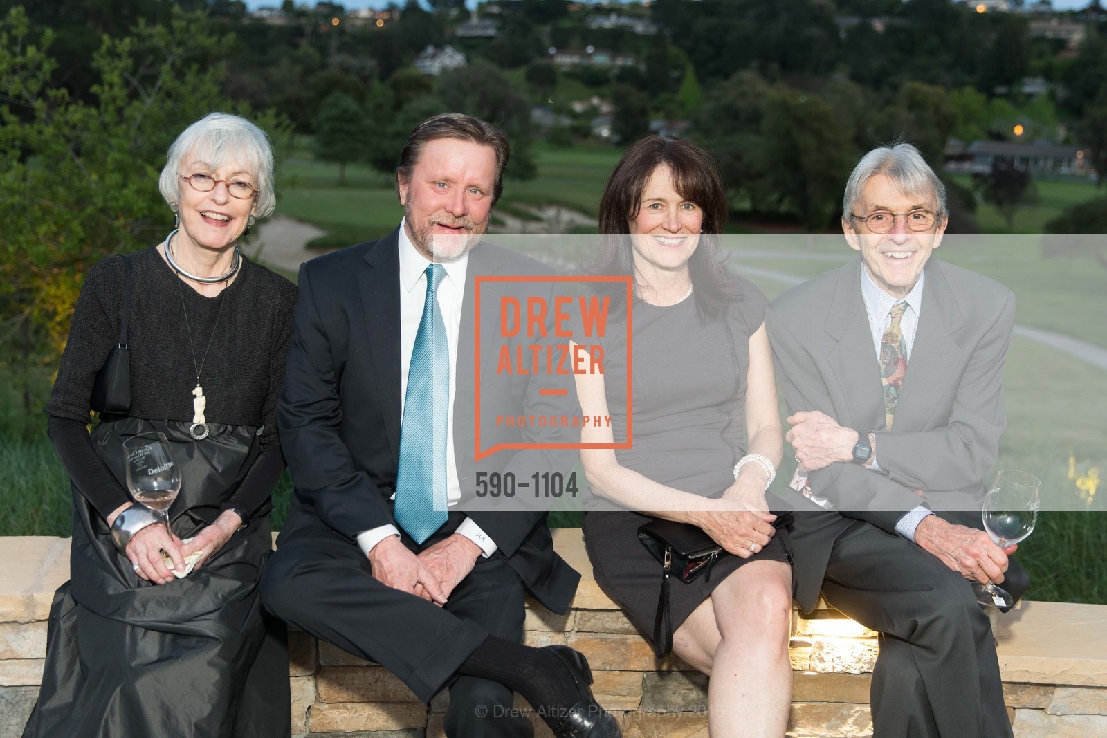 Kathleen Martin, Jim Knighton, Ann Knighton, David Martin, Great Chefs and Wineries Benefits Gala, Peacock Gap Country Club in San Rafael. 333 Biscayne Dr, San Rafael, CA 94901, April 16th, 2016, Photo #590-1104 Kathleen Martin, Jim Knighton, Ann Knighton, David Martin, Photo #590-1104