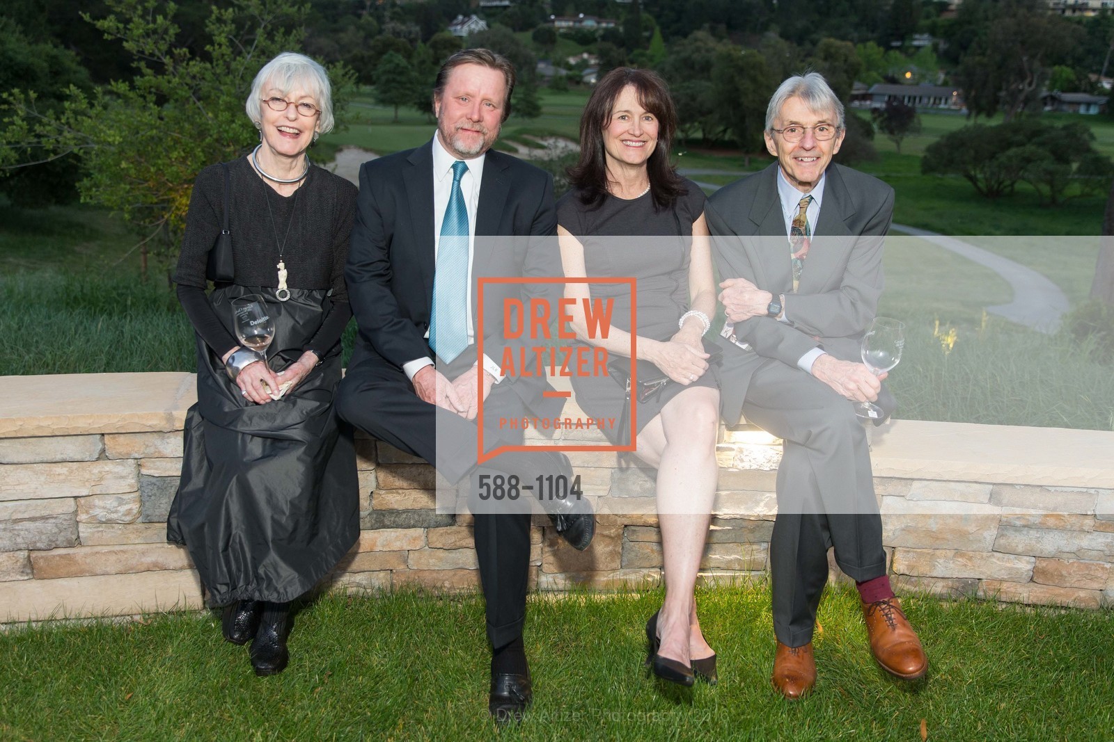 Kathleen Martin, Jim Knighton, Ann Knighton, Dr. David Martin, Great Chefs and Wineries Benefits Gala, Peacock Gap Country Club in San Rafael. 333 Biscayne Dr, San Rafael, CA 94901, April 16th, 2016, Photo #588-1104 Kathleen Martin, Jim Knighton, Ann Knighton, Dr. David Martin, Photo #588-1104