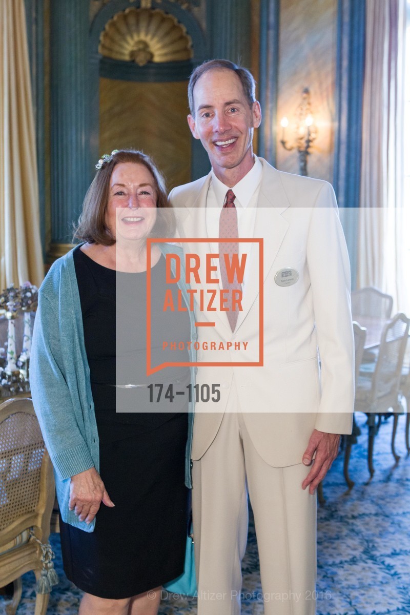 Carol Engelbrecht, Tom Larsen, Junior League of San Francisco Sustainer Tea, Carolands Chateau, Hillsborough, CA. 565 Remillard Dr, Hillsborough, CA 94010, April 16th, 2016, Photo #174-1105 Carol Engelbrecht, Tom Larsen, Photo #174-1105
