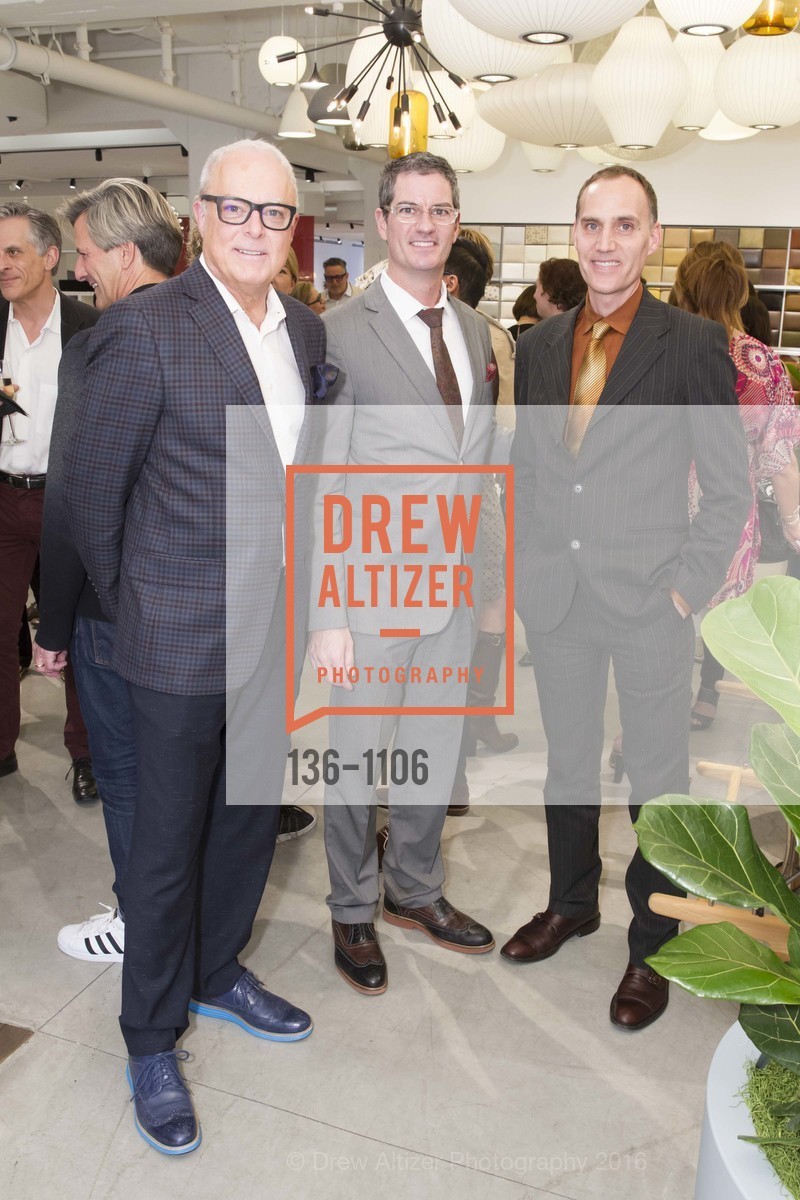 Buck Irwin, Joseph Kowalski, Michael Pittman, SF Decorator Showcase Kickoff, Design Within Reach. 200 Kansas St., San Francisco, CA, April 12th, 2016, Photo #136-1106 Buck Irwin, Joseph Kowalski, Michael Pittman, Photo #136-1106