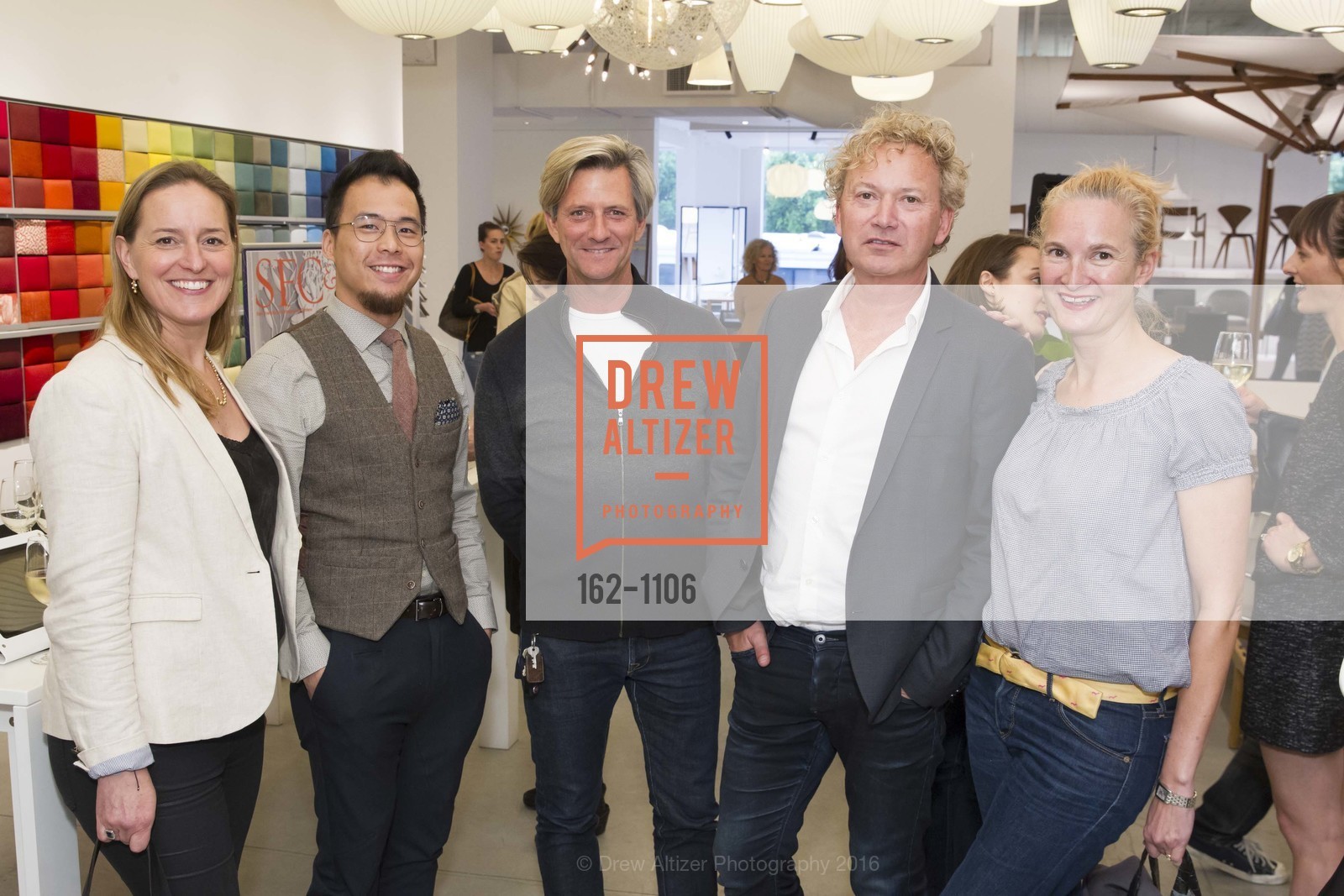 Nathalie Guillerault, Jason Nip, Chris Bergen, Martin Kobus, Astrid Kobus, SF Decorator Showcase Kickoff, Design Within Reach. 200 Kansas St., San Francisco, CA, April 12th, 2016, Photo #162-1106 Nathalie Guillerault, Jason Nip, Chris Bergen, Martin Kobus, Astrid Kobus, Photo #162-1106