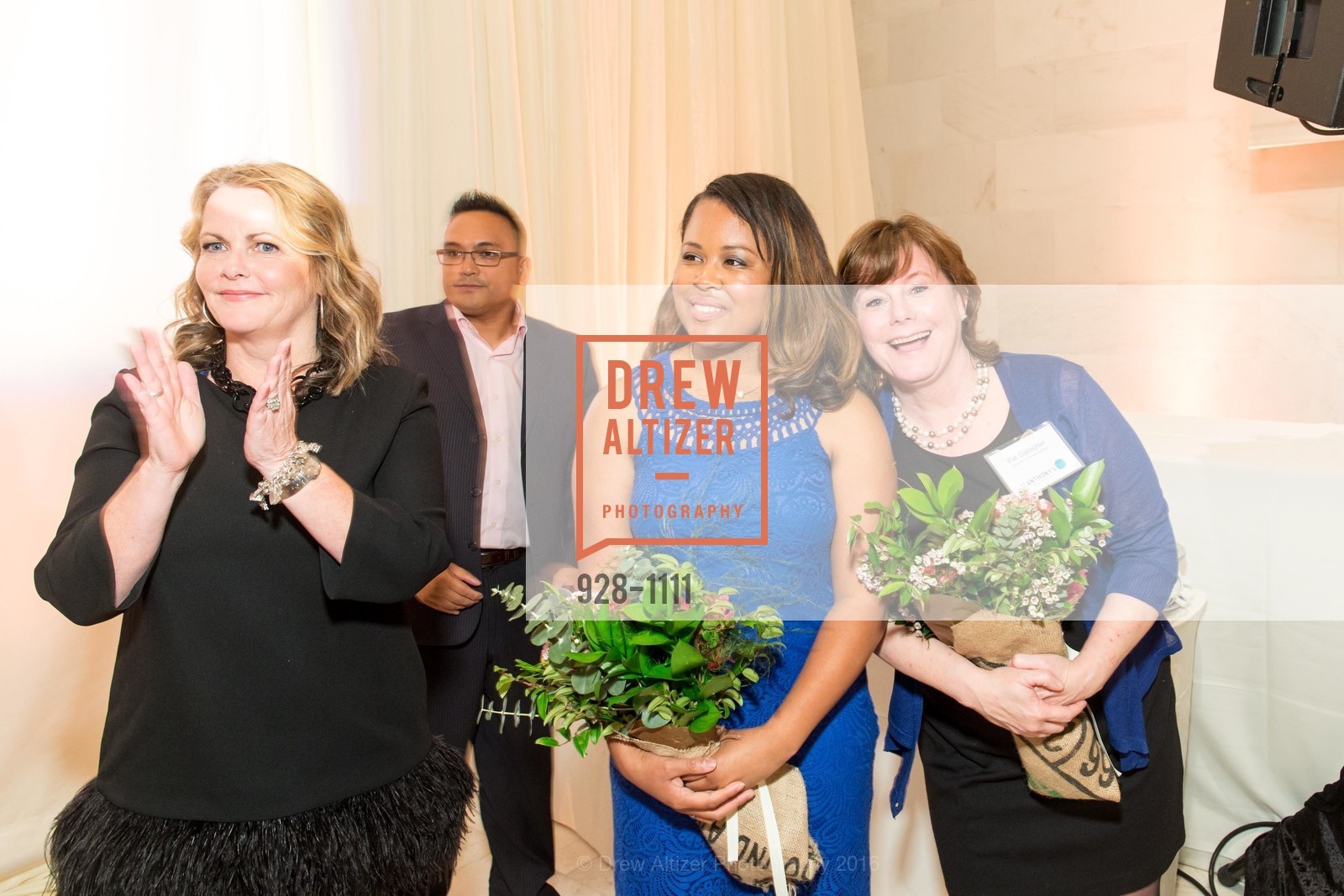 Kathleen Dowling McDonough, Helene Sims, Pat Gallagher, St Anthony Foundation Serving Hope, San Francisco City Hall. 1 Dr Carlton B Goodlett Pl, April 14th, 2016, Photo #928-1111 Kathleen Dowling McDonough, Helene Sims, Pat Gallagher, Photo #928-1111