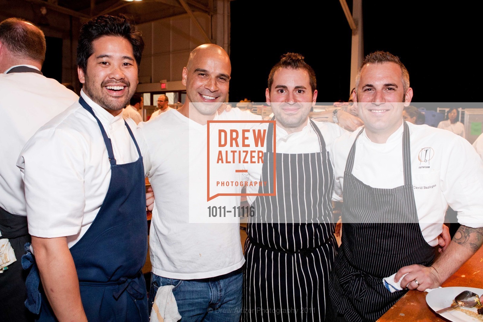 Bar Agricole's Brandon Jew, Aziza's Mourad Lahlou, SPQR's Matt Accarrino, Fifth Floor's David Bazirgan, MEALS ON WHEELS 24th Annual Star Chefs & Vintners Gala, US, May 15th, 2011, Photo #1011-11116 Bar Agricole's Brandon Jew, Aziza's Mourad Lahlou, SPQR's Matt Accarrino, Fifth Floor's David Bazirgan, Photo #1011-11116