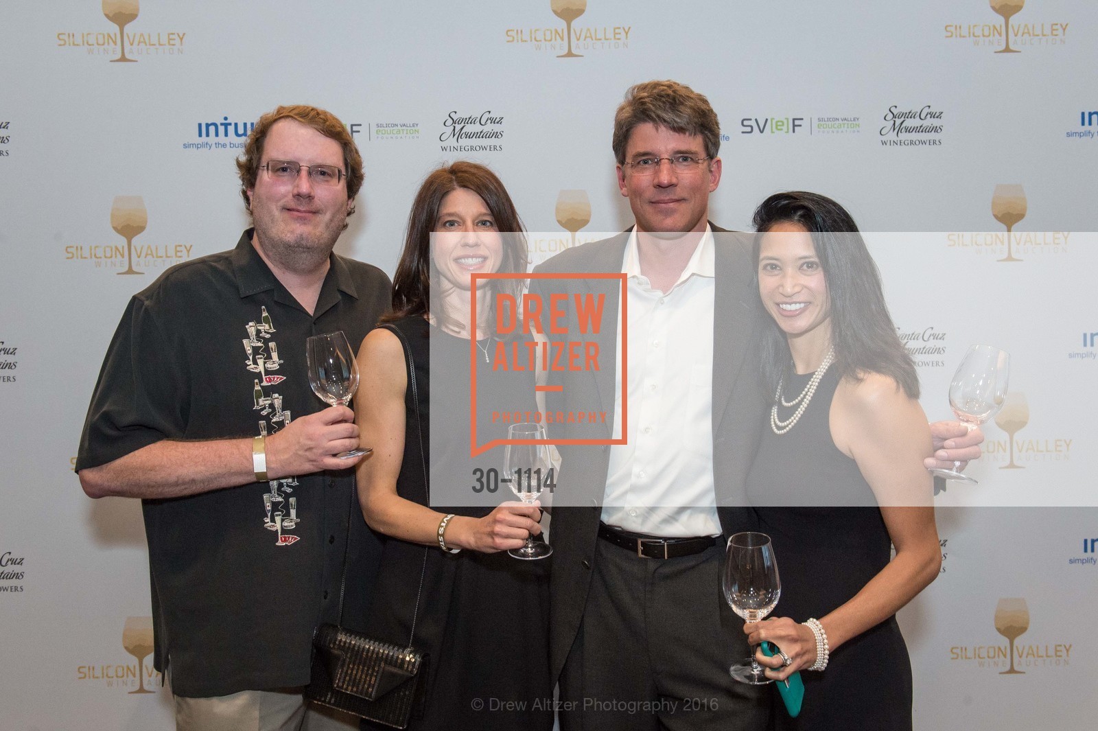 Mike Bell, Mary Bernard, Hans Dropmann, Angelina Dropmann, Silicon Valley Wine Auction, Levi's Stadium. 4900 Marie P DeBartolo Way, April 16th, 2016, Photo #30-1114 Mike Bell, Mary Bernard, Hans Dropmann, Angelina Dropmann, Photo #30-1114