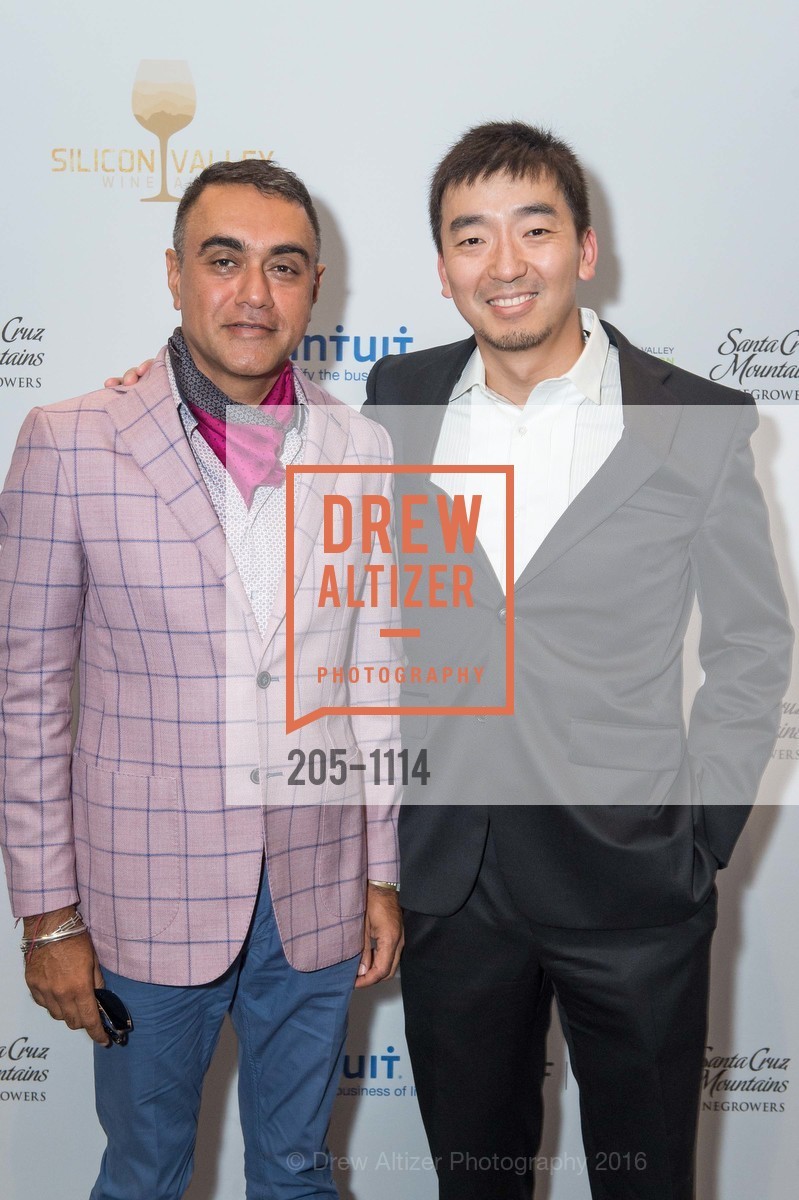 Harpreet Chadha, Eric Rang, Silicon Valley Wine Auction, Levi's Stadium. 4900 Marie P DeBartolo Way, April 16th, 2016, Photo #205-1114 Harpreet Chadha, Eric Rang, Photo #205-1114