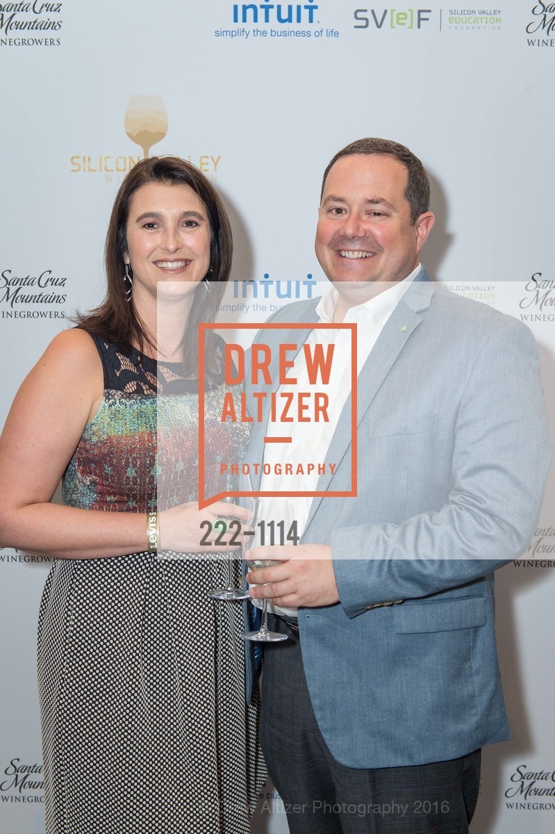 Lisa Koza, Garrett Herbert, Silicon Valley Wine Auction, Levi's Stadium. 4900 Marie P DeBartolo Way, April 16th, 2016, Photo #222-1114 Lisa Koza, Garrett Herbert, Photo #222-1114