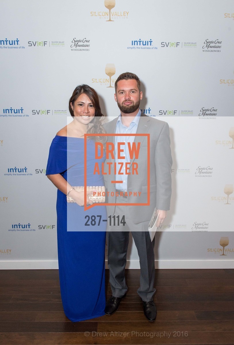 Mildred Garingarao, Vlad Bezruchko, Silicon Valley Wine Auction, Levi's Stadium. 4900 Marie P DeBartolo Way, April 16th, 2016, Photo #287-1114 Mildred Garingarao, Vlad Bezruchko, Photo #287-1114