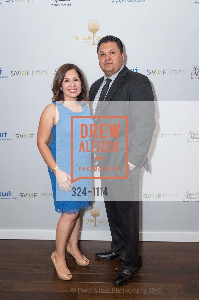 Vivian Garcia, Victor Garcia, Silicon Valley Wine Auction, Levi's Stadium. 4900 Marie P DeBartolo Way, April 16th, 2016, Photo #324-1114 Vivian Garcia, Victor Garcia, Photo #324-1114