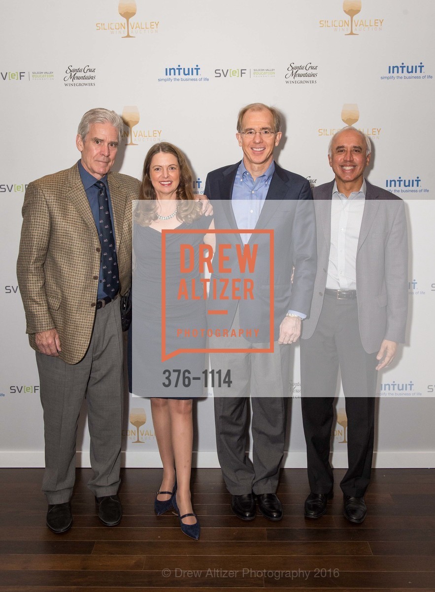 Walter Cook, Jennifer Matthews, JR Matthews, Deepak Kamra, Silicon Valley Wine Auction, Levi's Stadium. 4900 Marie P DeBartolo Way, April 16th, 2016, Photo #376-1114 Walter Cook, Jennifer Matthews, JR Matthews, Deepak Kamra, Photo #376-1114