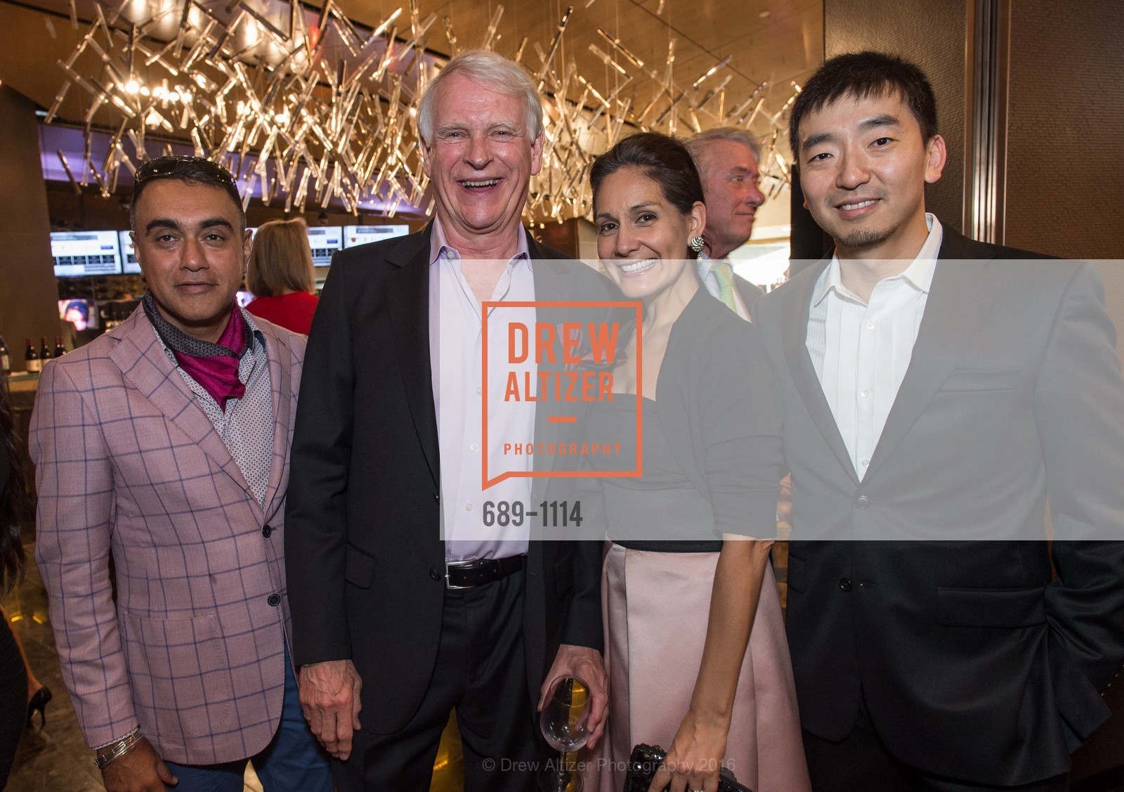 Harpreet Chadha, Dave House, Jessica Garcia Cole, Eric Rang, Silicon Valley Wine Auction, Levi's Stadium. 4900 Marie P DeBartolo Way, April 16th, 2016, Photo #689-1114 Harpreet Chadha, Dave House, Jessica Garcia Cole, Eric Rang, Photo #689-1114