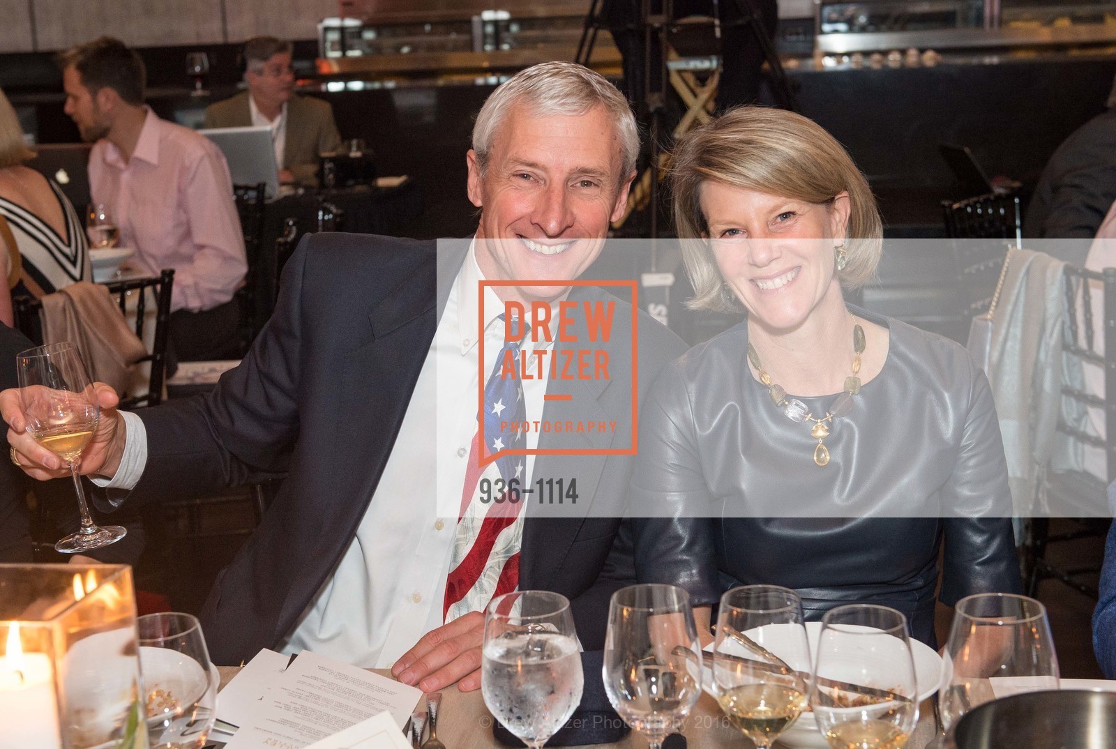 Curtis Feeny, Karen Gilhuly, Silicon Valley Wine Auction, Levi's Stadium. 4900 Marie P DeBartolo Way, April 16th, 2016, Photo #936-1114 Curtis Feeny, Karen Gilhuly, Photo #936-1114