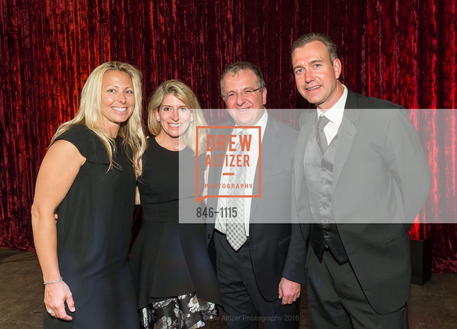 Michelle Hughes, Janna Slusky, Alex Slusky, Justin Hughes, Meals on Wheels 29th Annual Star Chefs & Vintners Gala, Fort Mason Center. 2 Marina Blvd, April 17th, 2016, Photo #846-1115 Michelle Hughes, Janna Slusky, Alex Slusky, Justin Hughes, Photo #846-1115