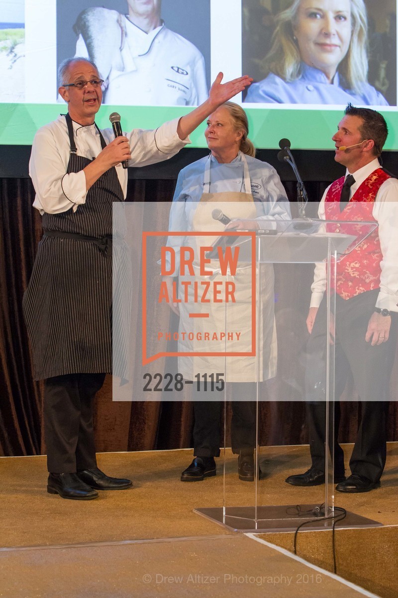 Gary Danko, Nancy Oakes, Greg Quiroga, Meals on Wheels 29th Annual Star Chefs & Vintners Gala, Fort Mason Center. 2 Marina Blvd, April 17th, 2016, Photo #2228-1115 Gary Danko, Nancy Oakes, Greg Quiroga, Photo #2228-1115