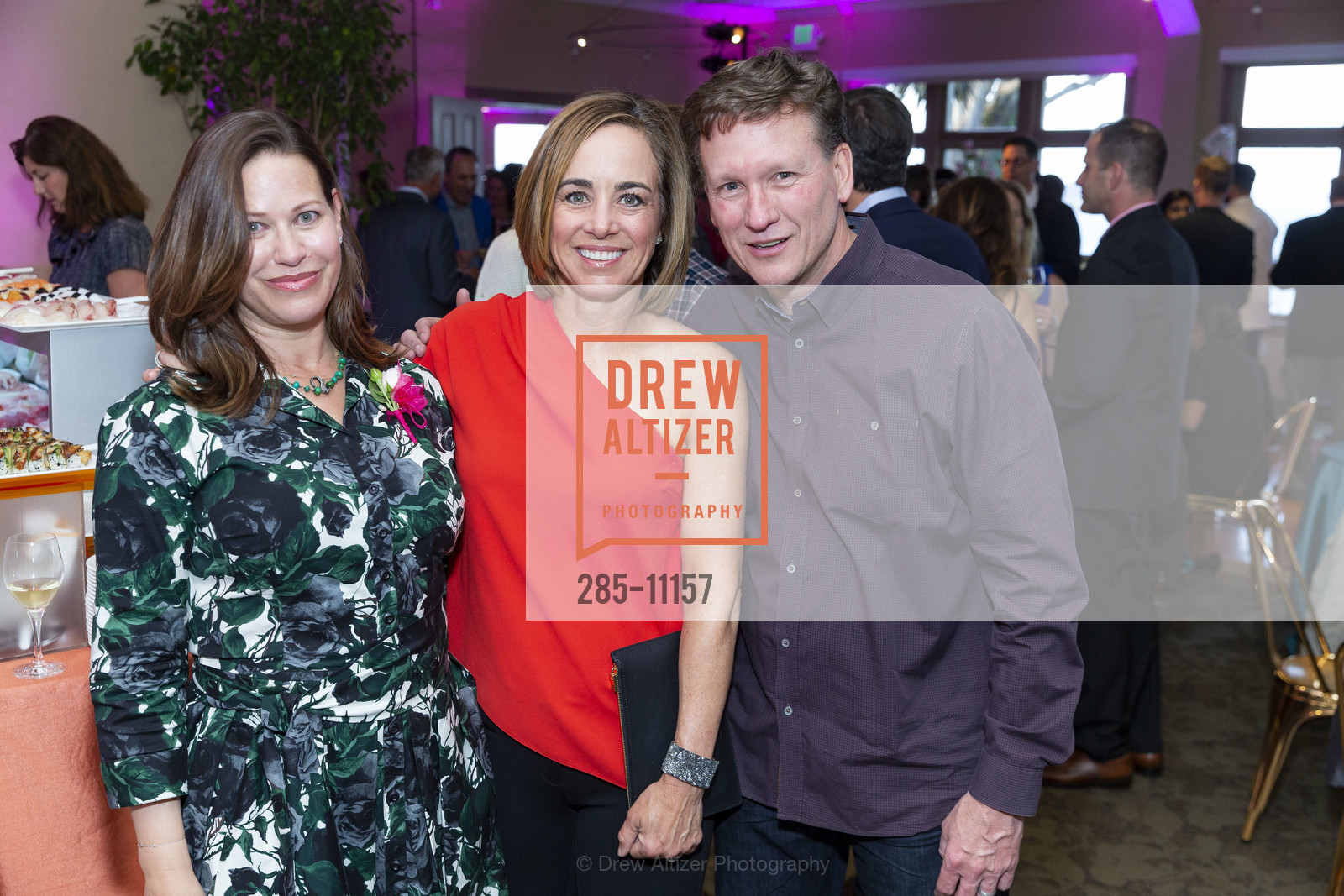 Jane Mortimer, Sarah Byrne, Tom Byrne, Give Breast Cancer the Boot 2018, Fort Mason General's Residence. 1 Fort Mason, San Francisco, CA 94109, Photo #285-11157 Jane Mortimer, Sarah Byrne, Tom Byrne, Photo #285-11157