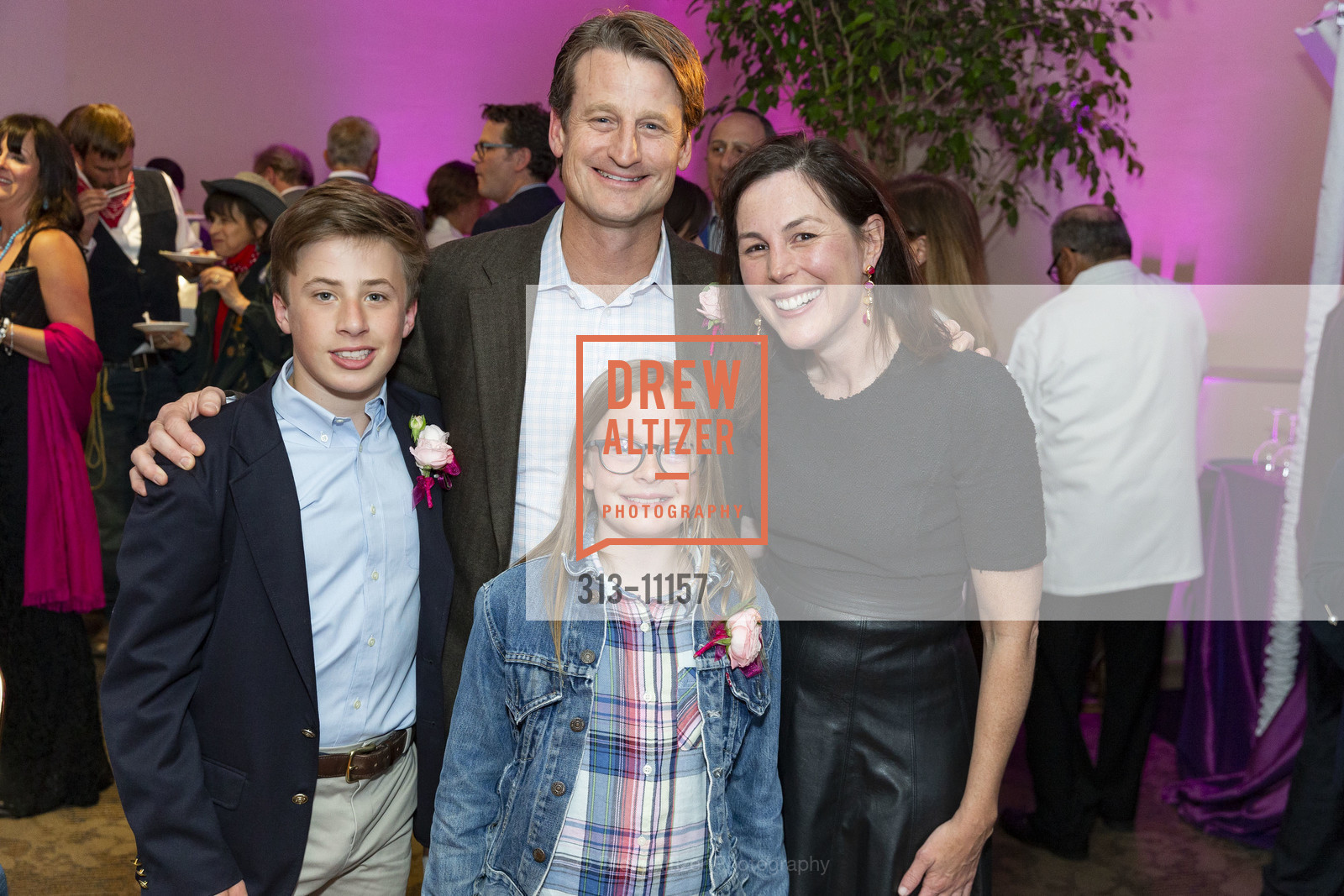 Will Reed, Creighton Reed, Bebe Reed, Mary Miller, Give Breast Cancer the Boot 2018, Fort Mason General's Residence. 1 Fort Mason, San Francisco, CA 94109, Photo #313-11157 Will Reed, Creighton Reed, Bebe Reed, Mary Miller, Photo #313-11157