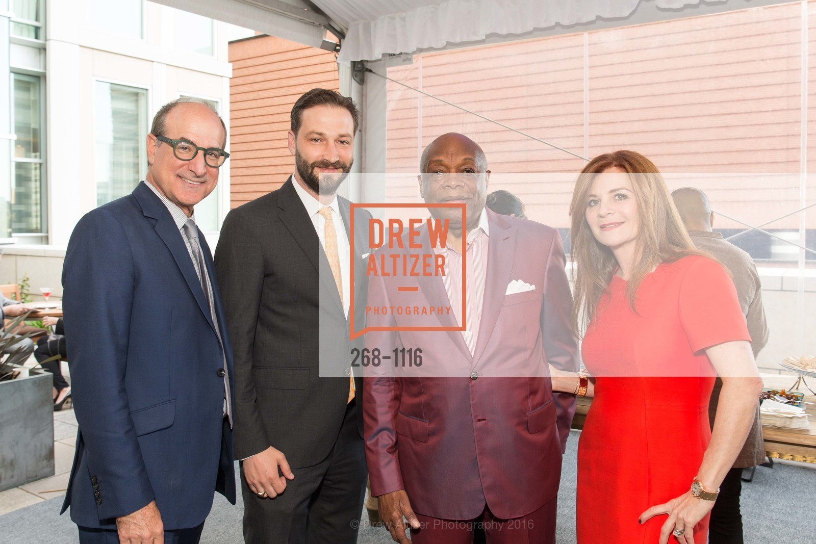 Victor Makras, Talbot Moore, Willie Brown, Farah Makras, Family Builders 40th Anniversary Celebration, St. Regis, April 19th, 2016, Photo #268-1116 Victor Makras, Talbot Moore, Willie Brown, Farah Makras, Photo #268-1116