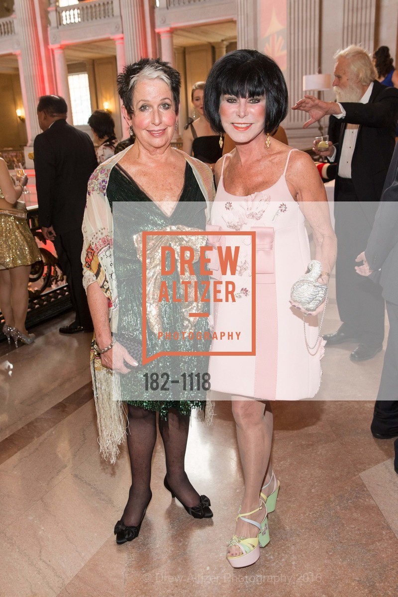 Karen Kubin, Marilyn Cabak, San Francisco Opera Guild Presents Nod to Mod Ball Celebrating Matthew Shilvock, City Hall. 1 Dr Carlton B Goodlett Pl, April 20th, 2016, Photo #182-1118 Karen Kubin, Marilyn Cabak, Photo #182-1118