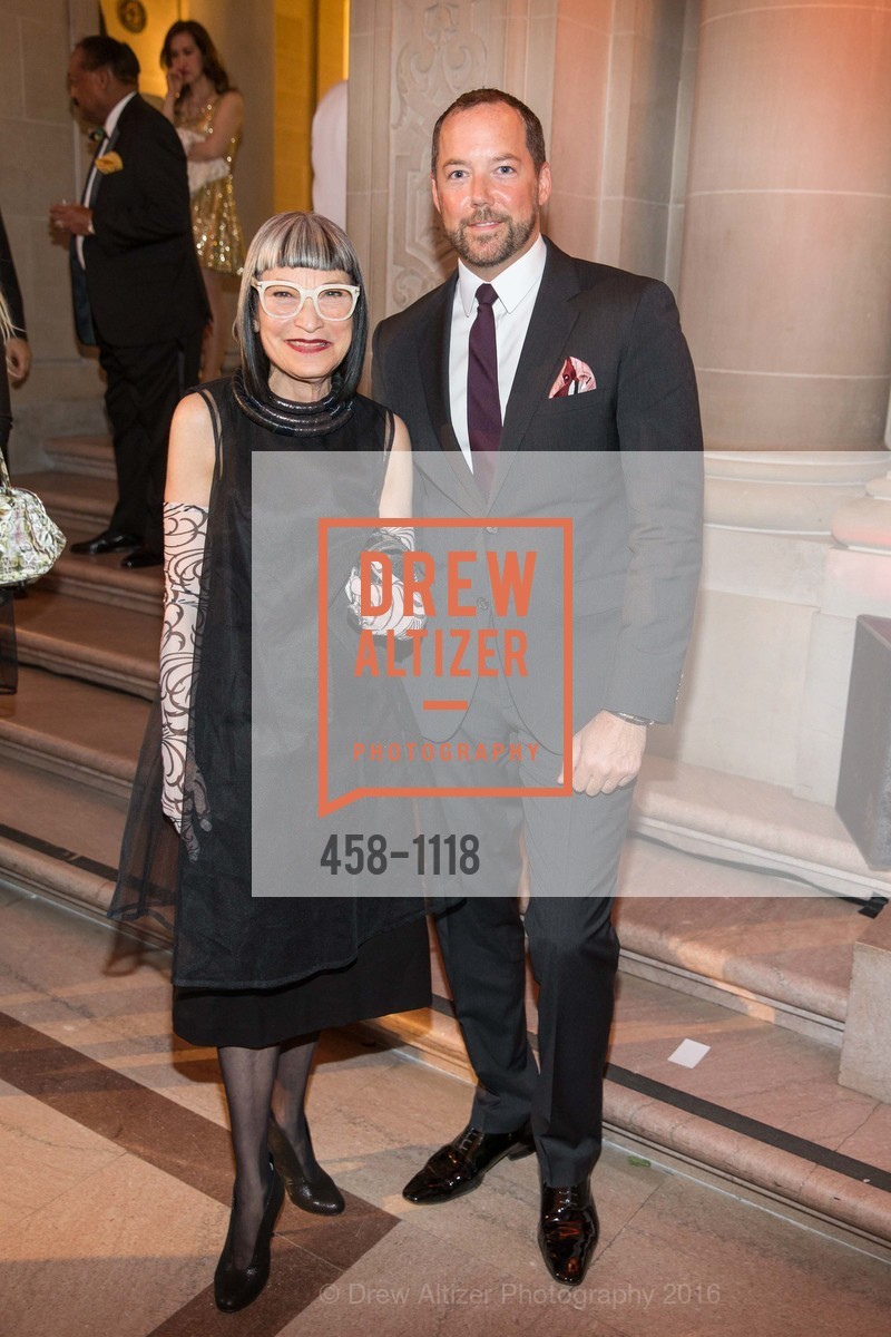 Barbara Cowen, Michael Valenci, San Francisco Opera Guild Presents Nod to Mod Ball Celebrating Matthew Shilvock, City Hall. 1 Dr Carlton B Goodlett Pl, April 20th, 2016, Photo #458-1118 Barbara Cowen, Michael Valenci, Photo #458-1118