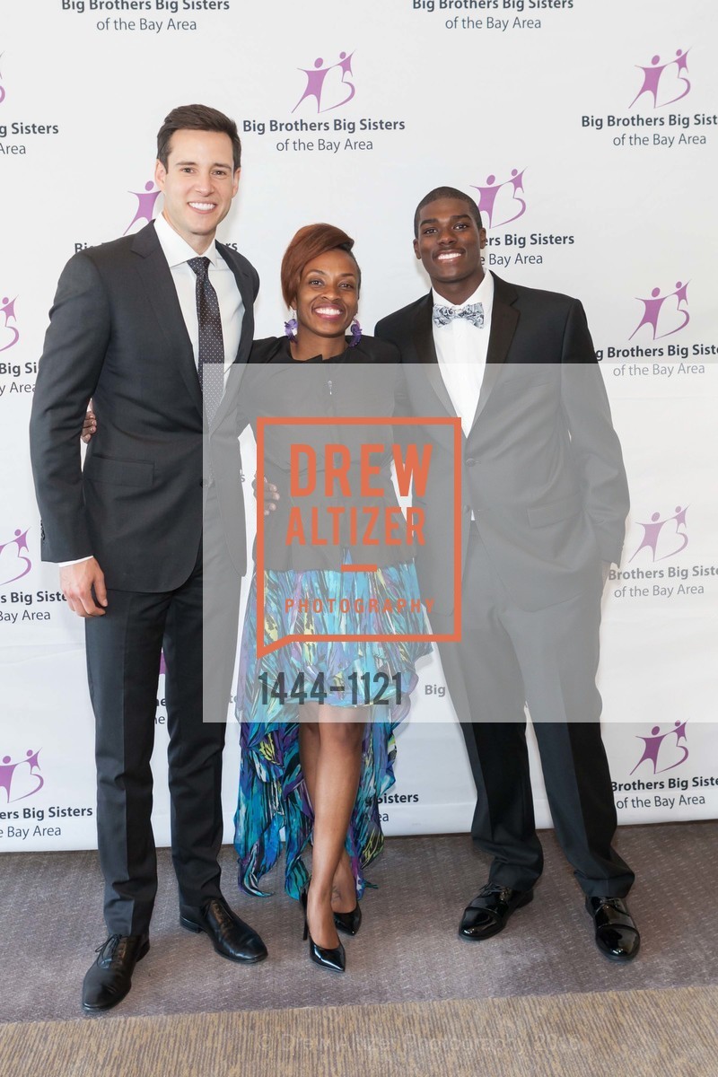 Dominic Phillips, Kia Wallace, Keon Thomas, Big Brothers Big Sisters of the Bay Area Mentoring Magic Gala and Auction, Four Seasons Hotel. 757 Market St, April 22nd, 2016, Photo #1444-1121 Dominic Phillips, Kia Wallace, Keon Thomas, Photo #1444-1121