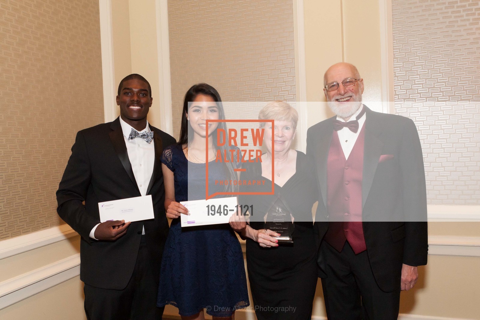 Keon Thomas, Karla Mendoza, Carol Ezrati, Lester Ezrati, Big Brothers Big Sisters of the Bay Area Mentoring Magic Gala and Auction, Four Seasons Hotel. 757 Market St, Photo #1946-1121 Keon Thomas, Karla Mendoza, Carol Ezrati, Lester Ezrati, Photo #1946-1121