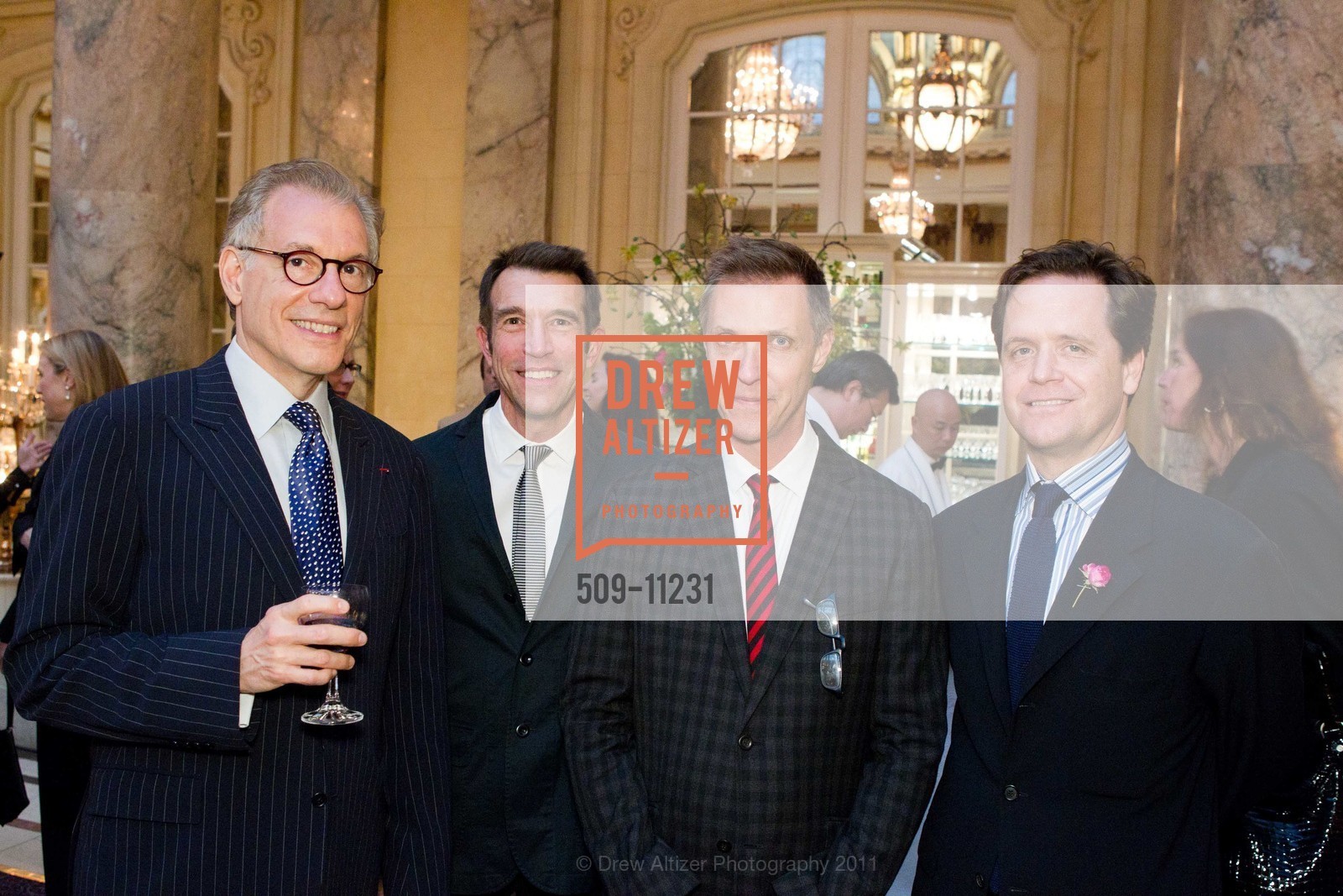 Gary Tinterow, Jim Manfredi, Mark Beard, Christopher Gardner, THE STEIN COLLECTION Exhibition and Curators Dinner at SFMOMA, US, May 18th, 2011, Photo #509-11231 Gary Tinterow, Jim Manfredi, Mark Beard, Christopher Gardner, Photo #509-11231