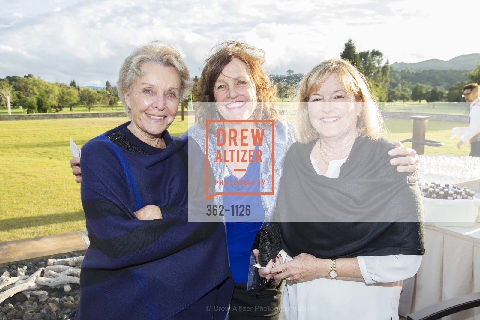 Jan MacDonnell, Linda Mornell, Gerry Werking, 2016 Summer Search North Bay Dinner, Peacock Gap, April 21st, 2016, Photo #362-1126 Jan MacDonnell, Linda Mornell, Gerry Werking, Photo #362-1126
