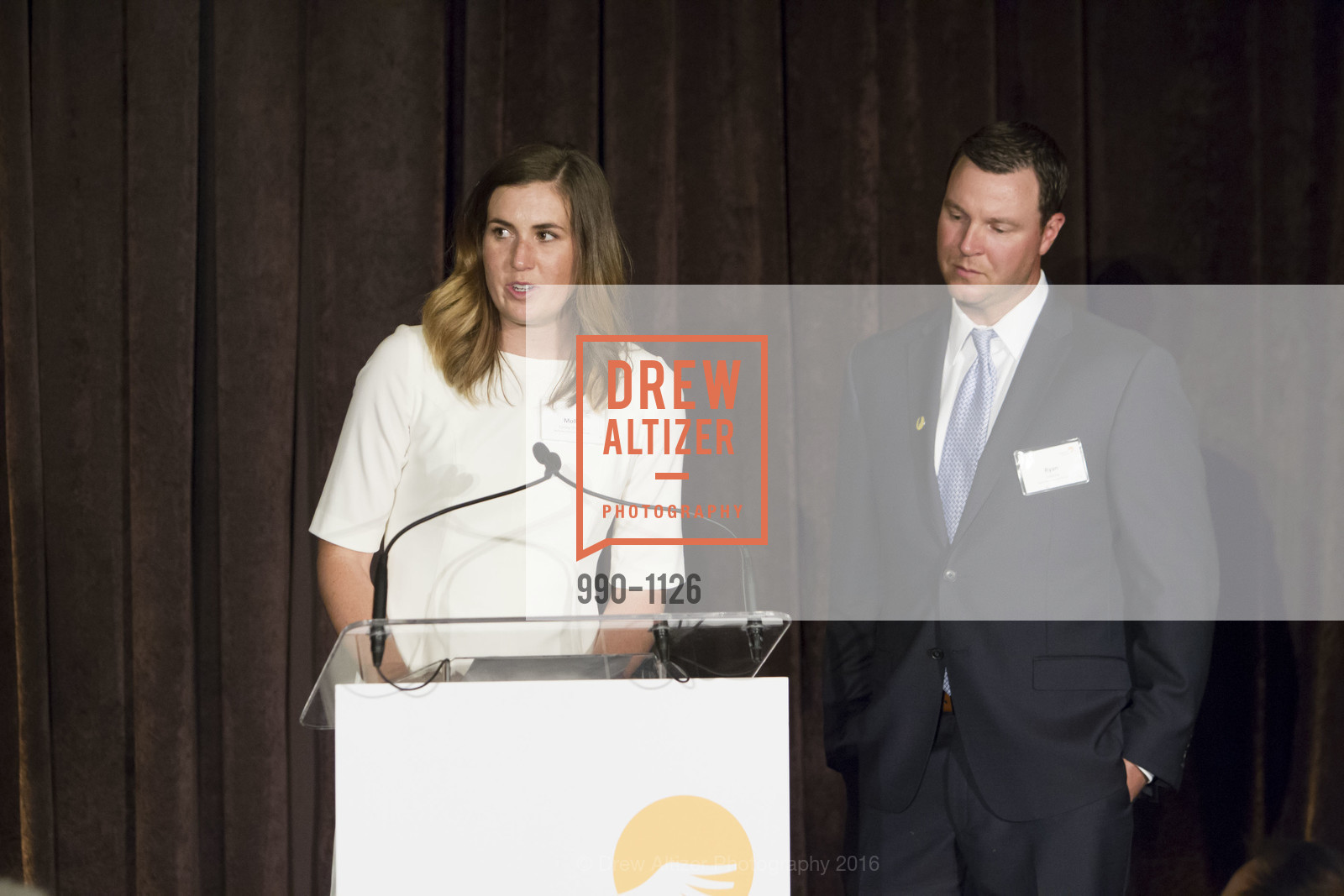 Molly Curley O'Brien, Ryan Cooney, 2016 Summer Search North Bay Dinner, Peacock Gap, April 21st, 2016, Photo #990-1126 Molly Curley O'Brien, Ryan Cooney, Photo #990-1126