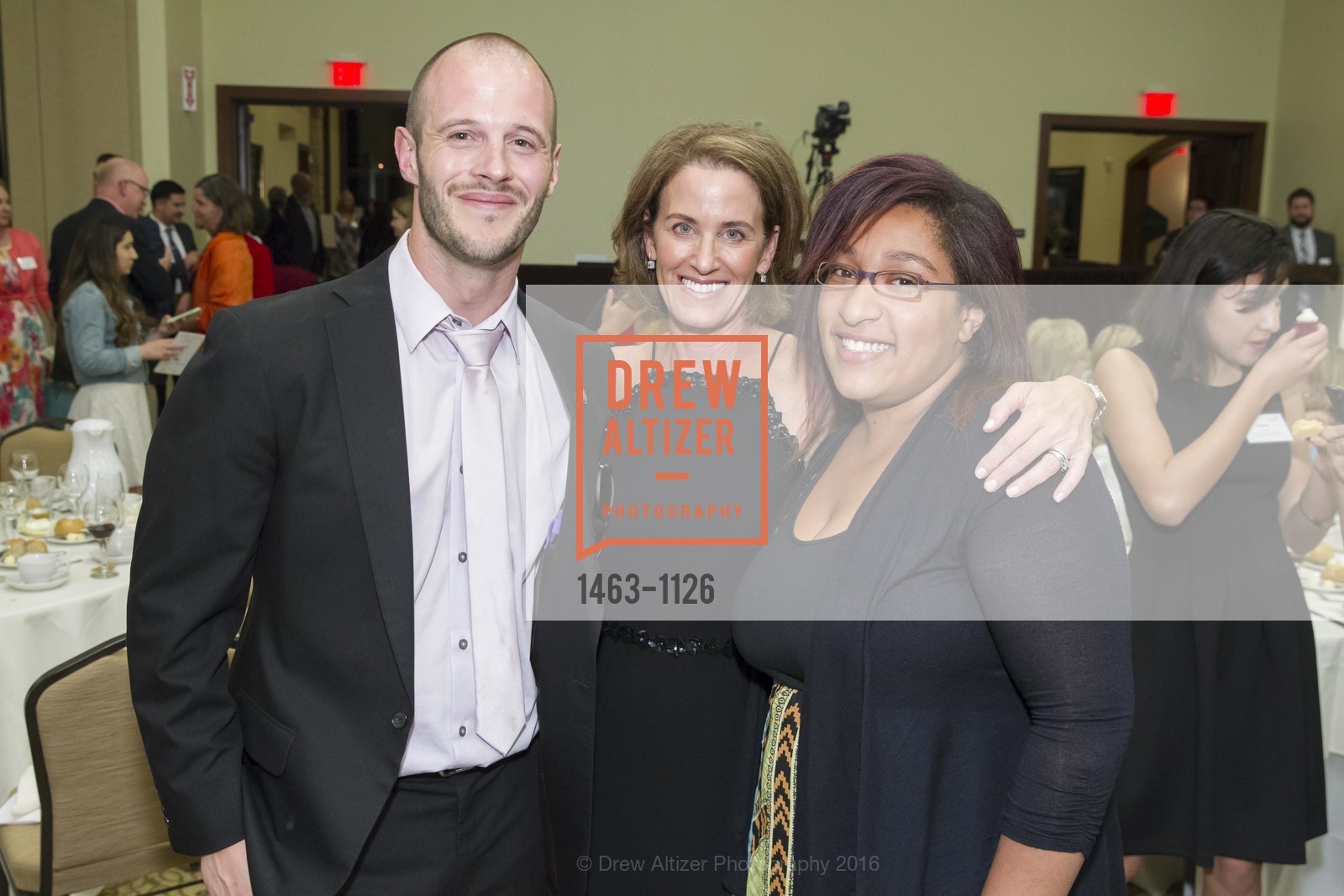 Ben Stevens, Liz Hale, Zainab Arafi, 2016 Summer Search North Bay Dinner, Peacock Gap, April 21st, 2016, Photo #1463-1126 Ben Stevens, Liz Hale, Zainab Arafi, Photo #1463-1126