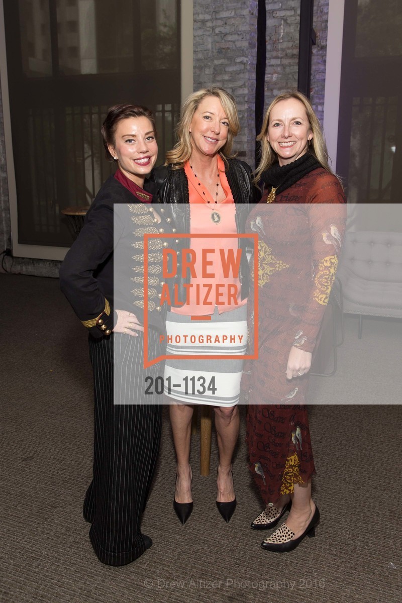 Camille Bently, Ellie Price, Tara Arrowood, Bently Foundation's American Wild Horse Cocktail Event, Bently Reserve. 400 Sansome Street, April 27th, 2016, Photo #201-1134 Camille Bently, Ellie Price, Tara Arrowood, Photo #201-1134