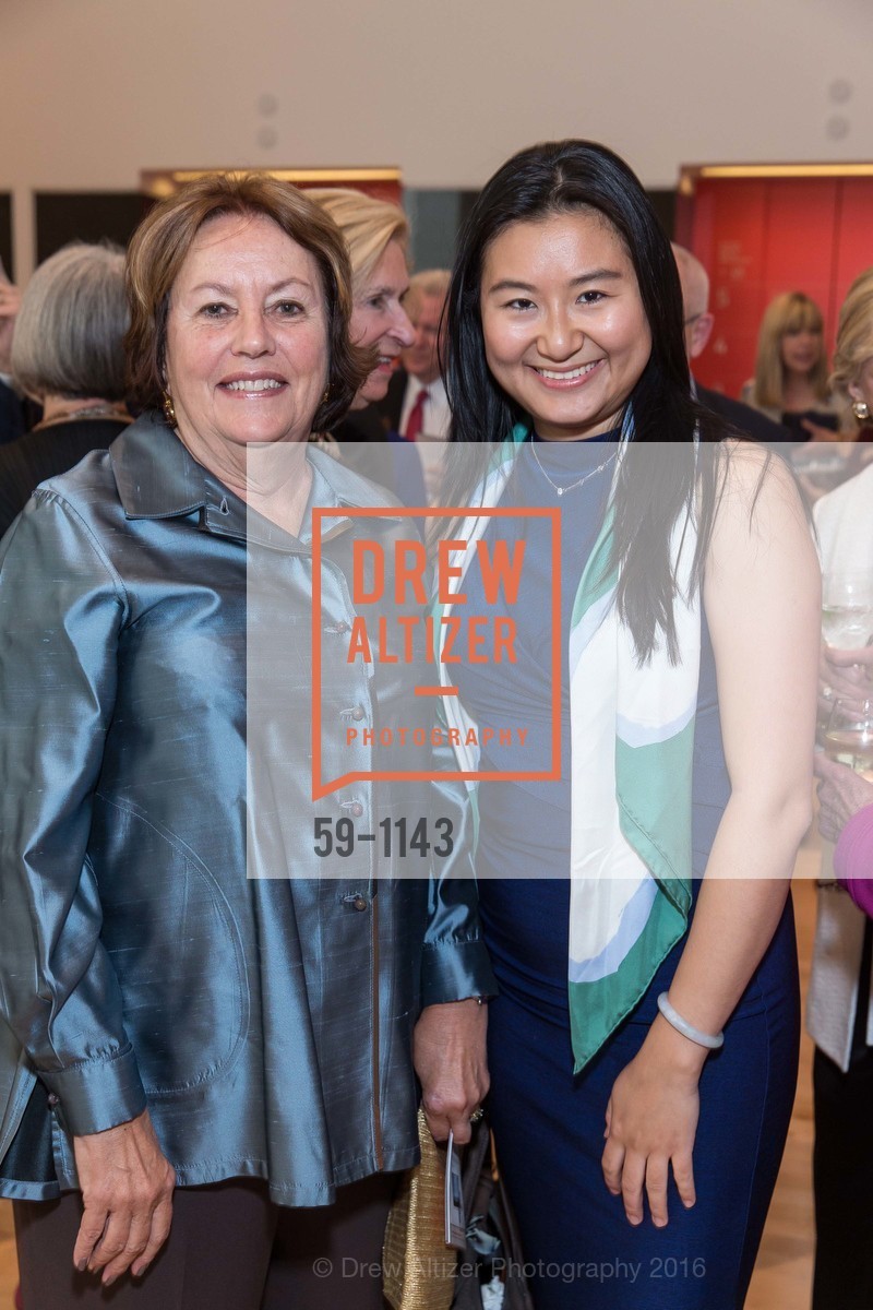 Linda Gruber, Jia Jing Liu, SFMOMA Curators' Circle and Director's Circle Reception sponsored by J.P. Morgan and illy coffee, SFMOMA. 151 3rd St, April 26th, 2016, Photo #59-1143 Linda Gruber, Jia Jing Liu, Photo #59-1143