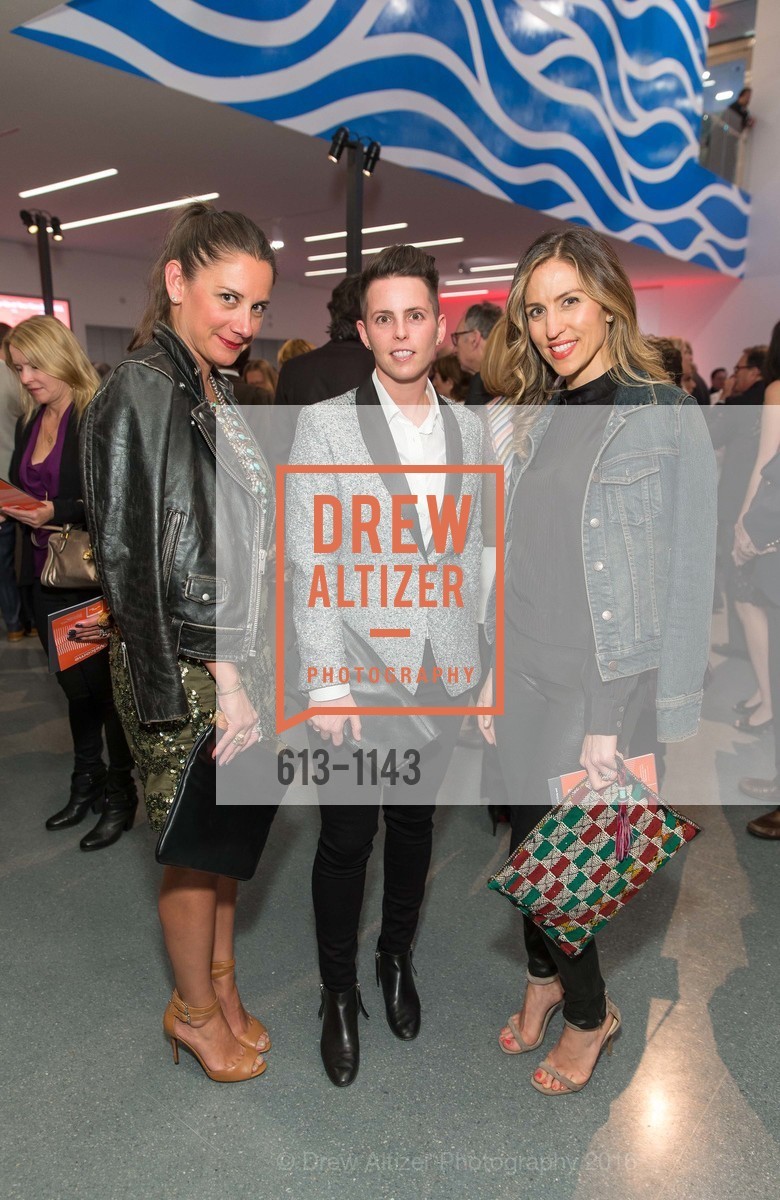 Maya Seely, Jessica Silverman, Amy Dadich, SFMOMA Curators' Circle and Director's Circle Reception sponsored by J.P. Morgan and illy coffee, SFMOMA. 151 3rd St, April 26th, 2016, Photo #613-1143 Maya Seely, Jessica Silverman, Amy Dadich, Photo #613-1143
