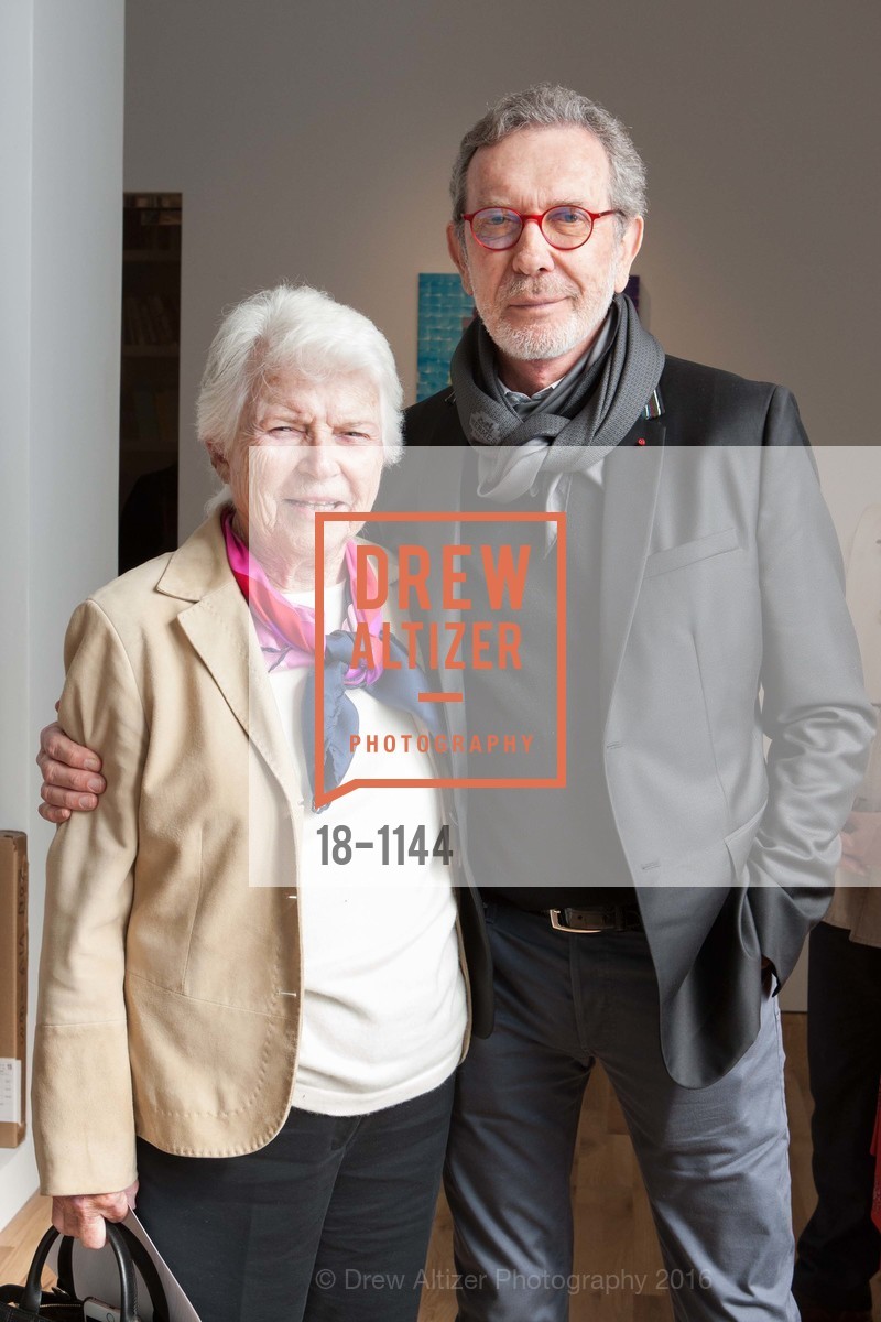Moo Anderson, Arne Glimcher, The Opening of Pace Palo Alto, Pace Palo Alto. 229 Hamilton Avenue, April 27th, 2016, Photo #18-1144 Moo Anderson, Arne Glimcher, Photo #18-1144