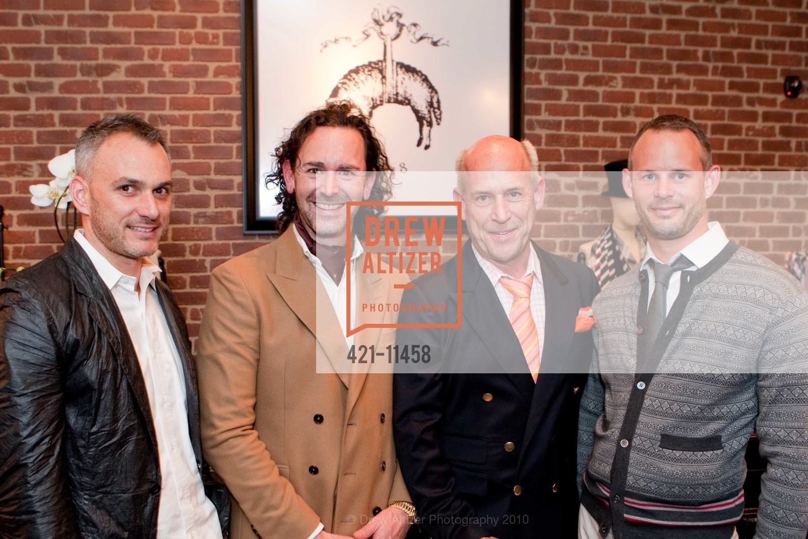 Charles Delisle, Martin Scott, Richard Bonowsky, Ralph Dennis, Brooks Brothers BLACK FLEECE Store Cocktail Reception, US, March 16th, 2010, Photo #421-11458 Charles Delisle, Martin Scott, Richard Bonowsky, Ralph Dennis, Photo #421-11458