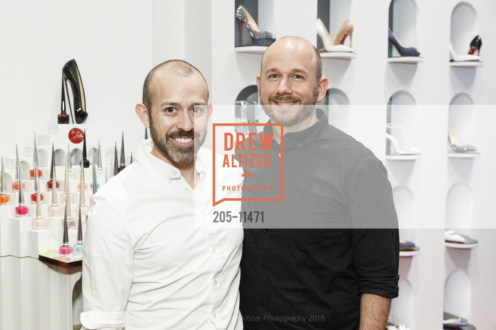 Richard Olger-Cuervo, Matthew Olger, Christian Louboutin Spring/Summer 2018 with Michael Purdy, Christian Louboutin. 29 Maiden Lane, May 8th, 2018, Photo #205-11471 Richard Olger-Cuervo, Matthew Olger, Photo #205-11471