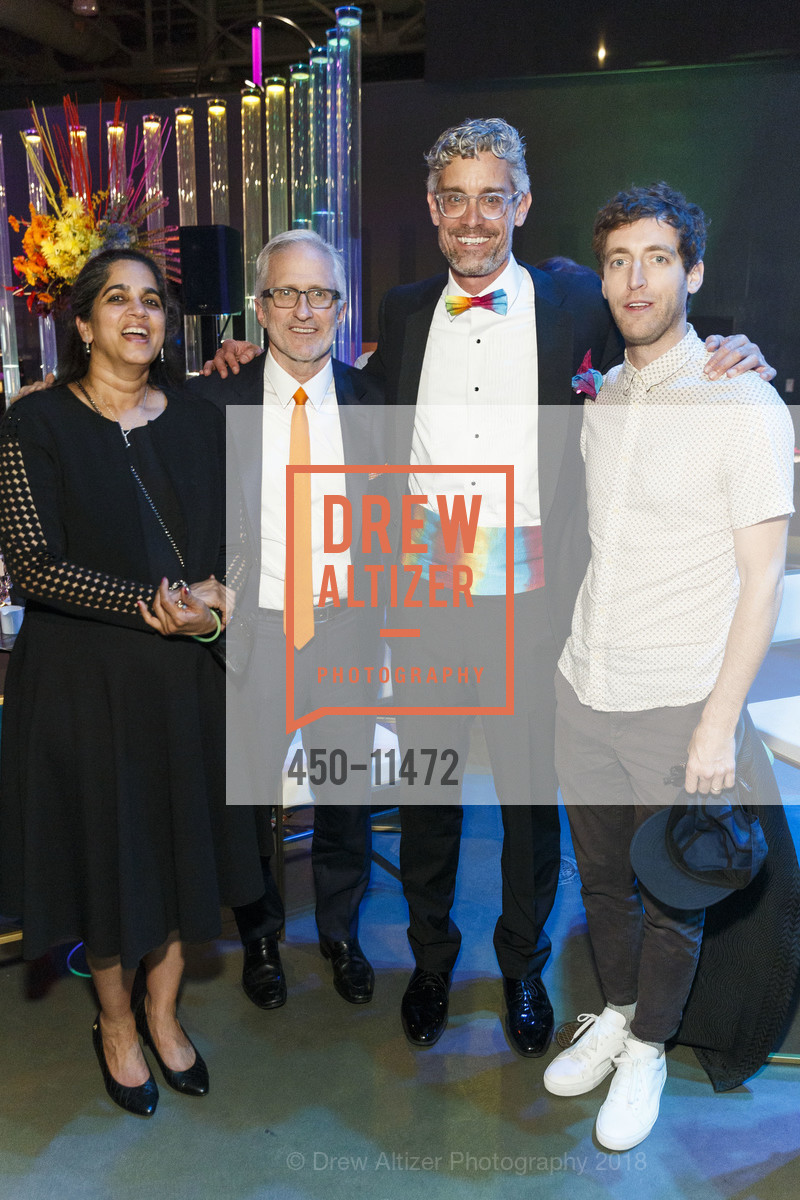 Vijay Shriram, Jim Coulter, Chris Flink, Thomas Middleditch, Exploratorium's Party at the Piers: Full Spectrum 2018, Exploratorium. Pier 15, May 9th, 2018, Photo #450-11472 Vijay Shriram, Jim Coulter, Chris Flink, Thomas Middleditch, Photo #450-11472