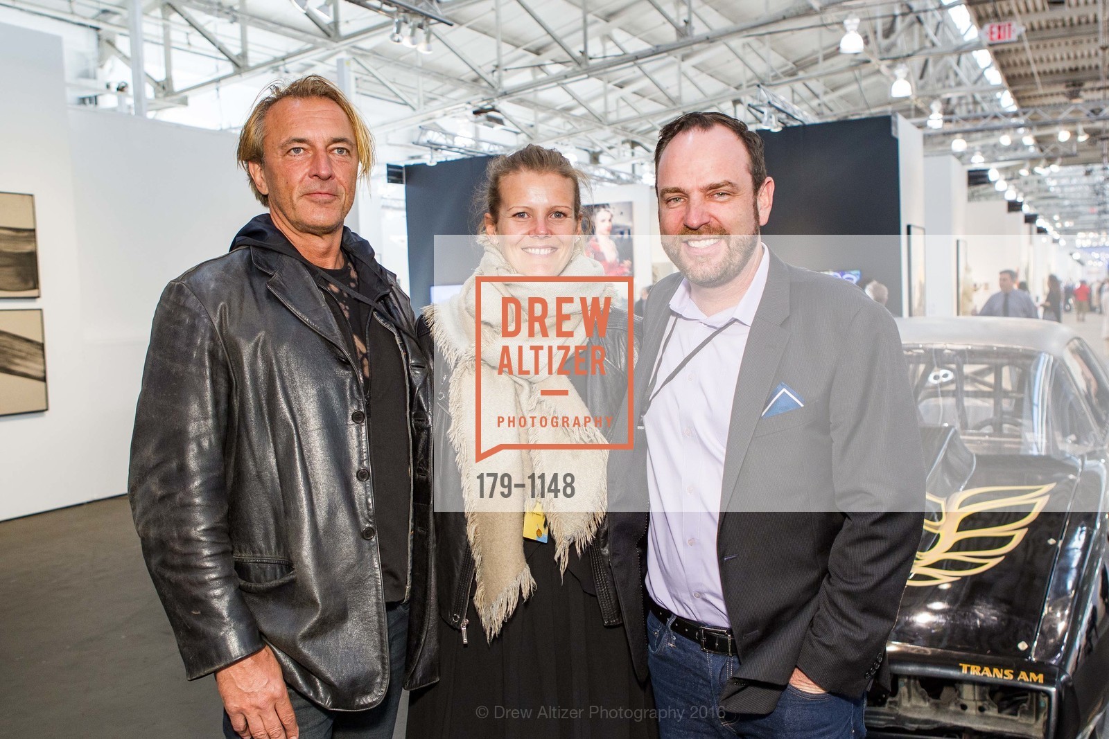 Thomas Moller, Anna Kuhn, Stephen Flowers, SFC&G Art Market Preview, Fort Mason Center Festival Pavilion. 2 Marina Blvd. San Francisco, CA, April 27th, 2016, Photo #179-1148 Thomas Moller, Anna Kuhn, Stephen Flowers, Photo #179-1148