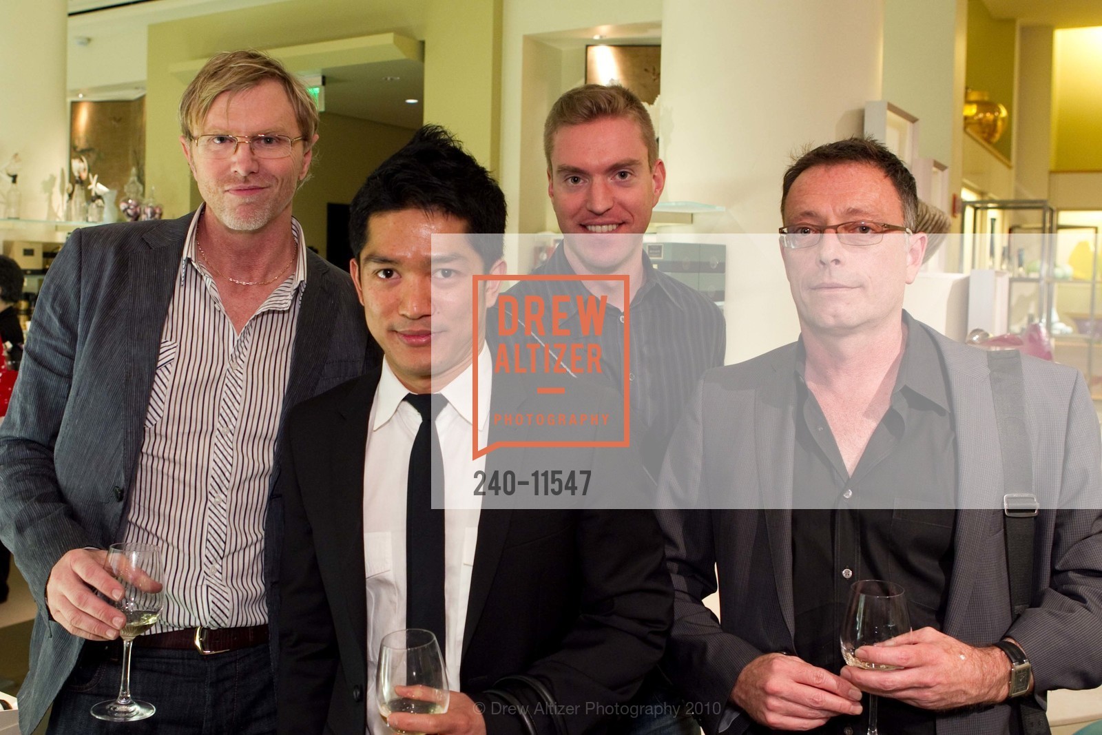 Garth Oldershaw, Patrick Bhuenjai, Treven Cornwall, Doug Burch, GUMPS' Cocktail Reception For A New ROBERT KUO COLLECTION, US, March 18th, 2010, Photo #240-11547 Garth Oldershaw, Patrick Bhuenjai, Treven Cornwall, Doug Burch, Photo #240-11547