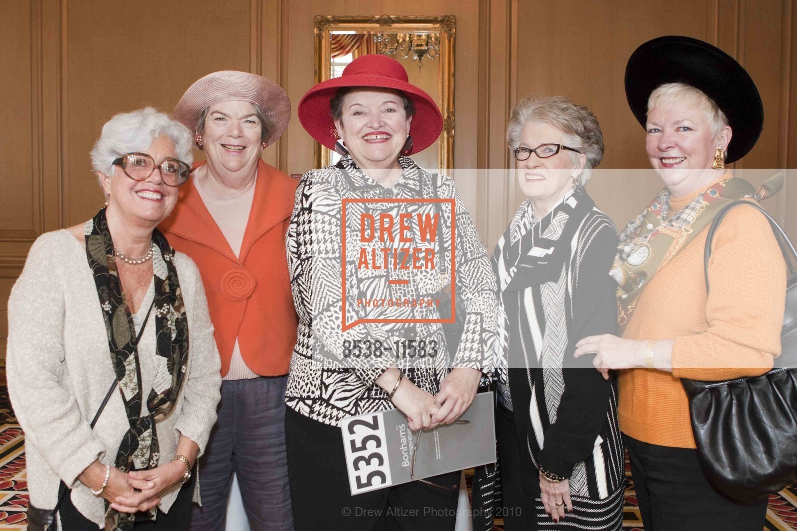 Susan Willey, Marged Sugarman, Cathy Wilson, Joanne Burik, Harriet Rylander, 9th Annual Hats Off Luncheon & Fashion Show, US, October 20th, 2010, Photo #8538-11583 Susan Willey, Marged Sugarman, Cathy Wilson, Joanne Burik, Harriet Rylander, Photo #8538-11583