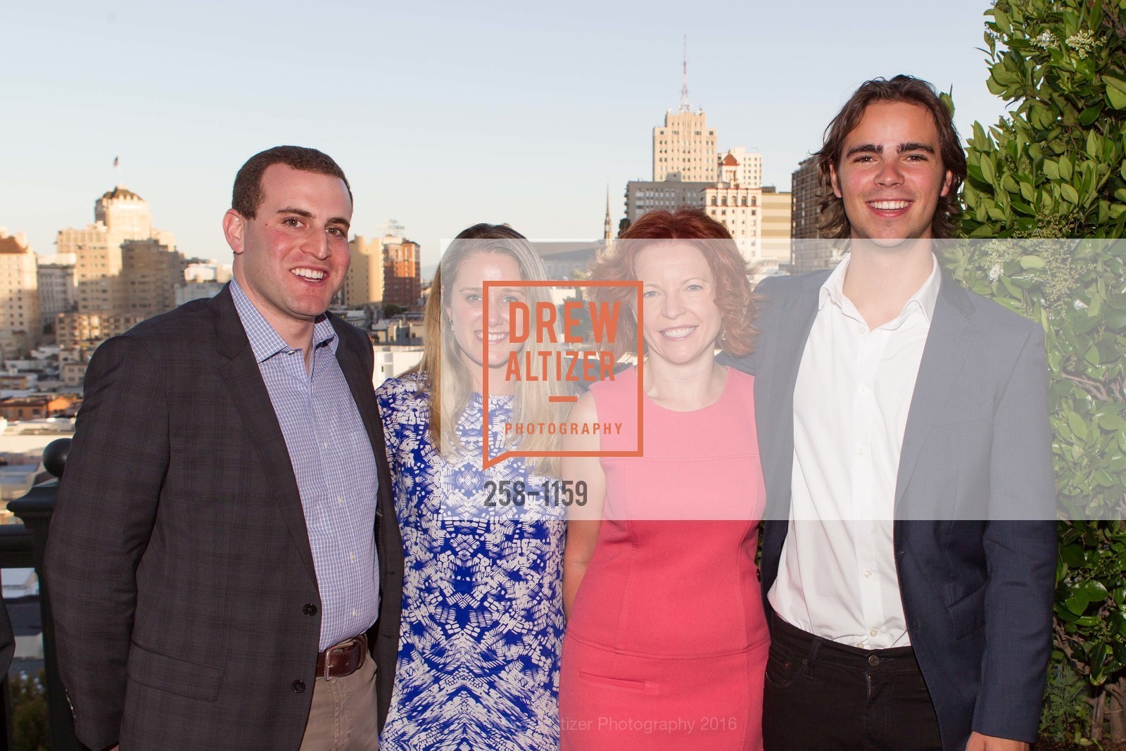 Will Heldfond, Lindsay Snyder, Elaine Asher, Joseph Braka, Berggruen Gallery Cocktail Party in Celebration of the Reopening of SFMOMA, Berggruen Gallery. 40 Florence street, April 29th, 2016, Photo #258-1159 Will Heldfond, Lindsay Snyder, Elaine Asher, Joseph Braka, Photo #258-1159