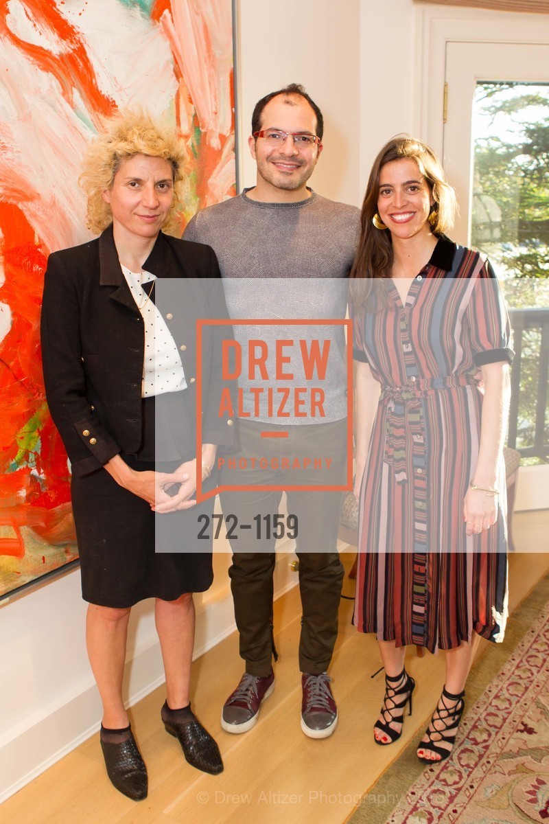 Sahar Khouri, Ali Partovi, Eugenia Ballve, Berggruen Gallery Cocktail Party in Celebration of the Reopening of SFMOMA, Berggruen Gallery. 40 Florence street, April 29th, 2016, Photo #272-1159 Sahar Khouri, Ali Partovi, Eugenia Ballve, Photo #272-1159