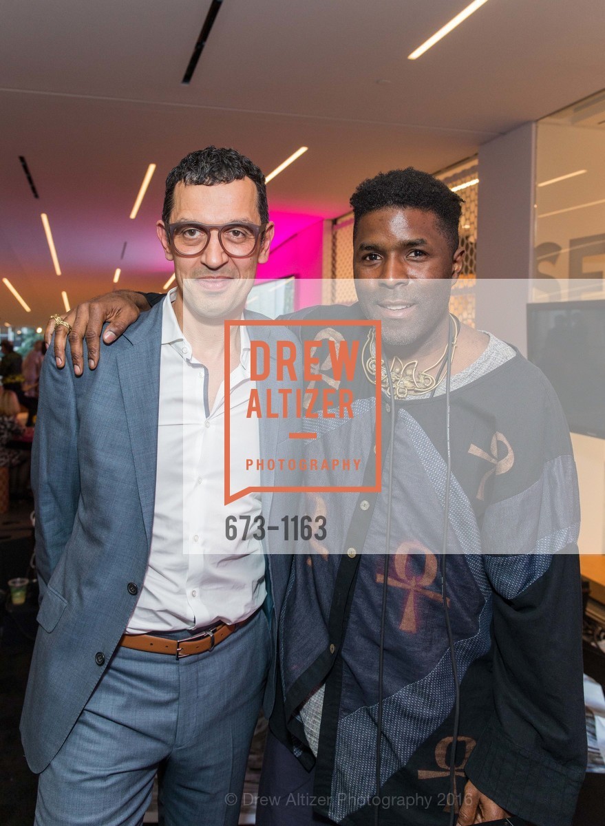 Dominic Willsdon, Kamau Patton, SFMOMA Art Bash, SFMOMA. 151 3rd St, April 29th, 2016, Photo #673-1163 Dominic Willsdon, Kamau Patton, Photo #673-1163